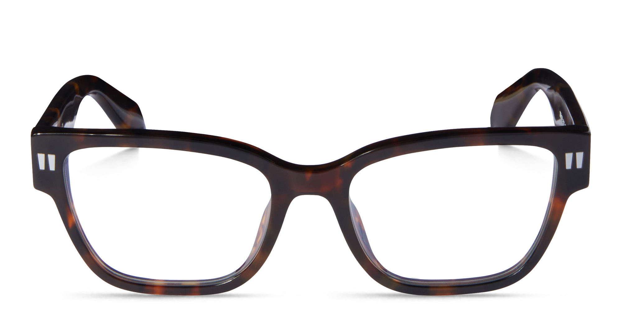 OFF WHITE Style 56 Unisex Rectangle Eyeglasses in Havana – Product Photo 1