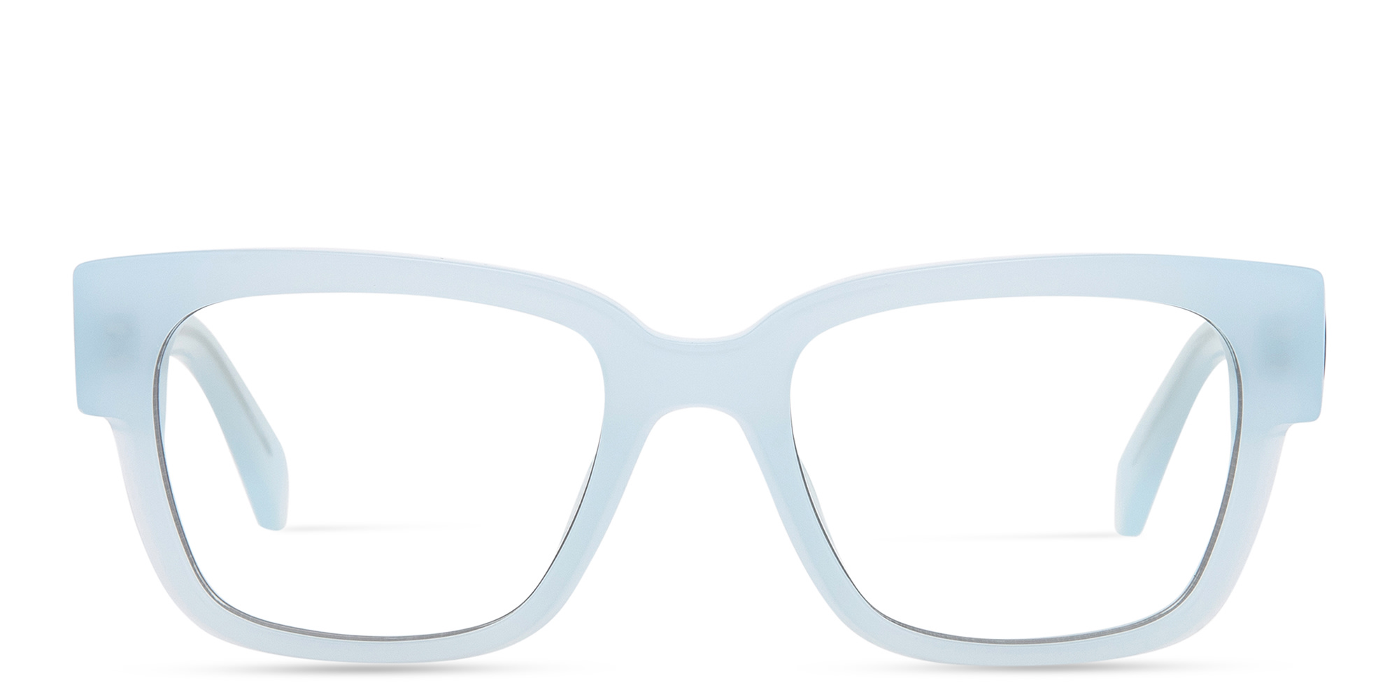 Shop OFF WHITE Arrows Motif Unisex Square Eyeglasses in Blue online.