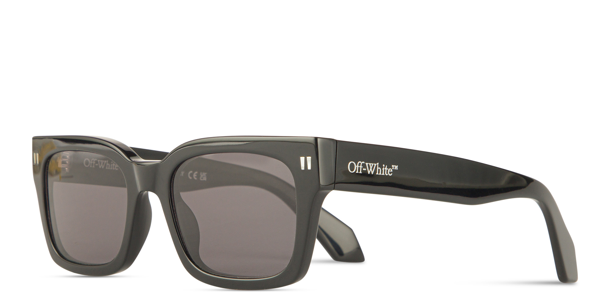 Shop OFF WHITE Midland Unisex Rectangle Sunglasses in Black online.