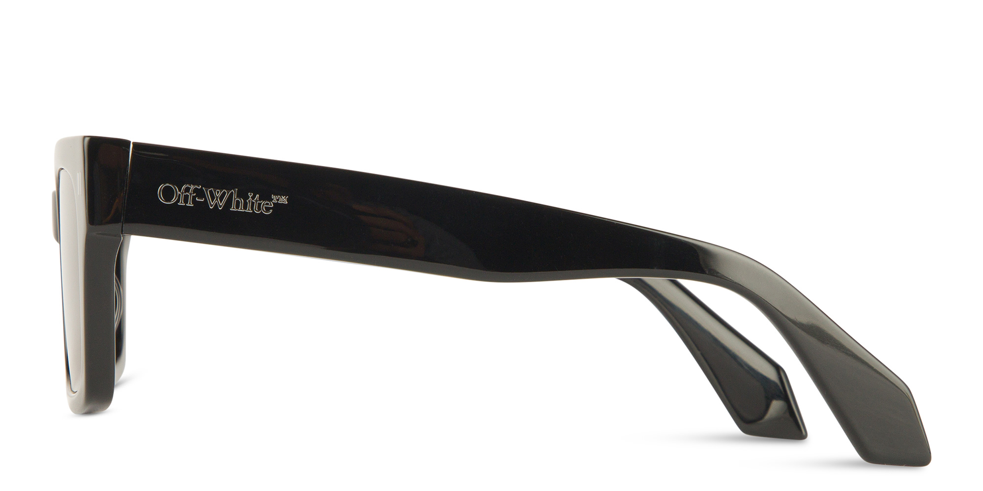 Shop OFF WHITE Midland Unisex Rectangle Sunglasses in Black online.