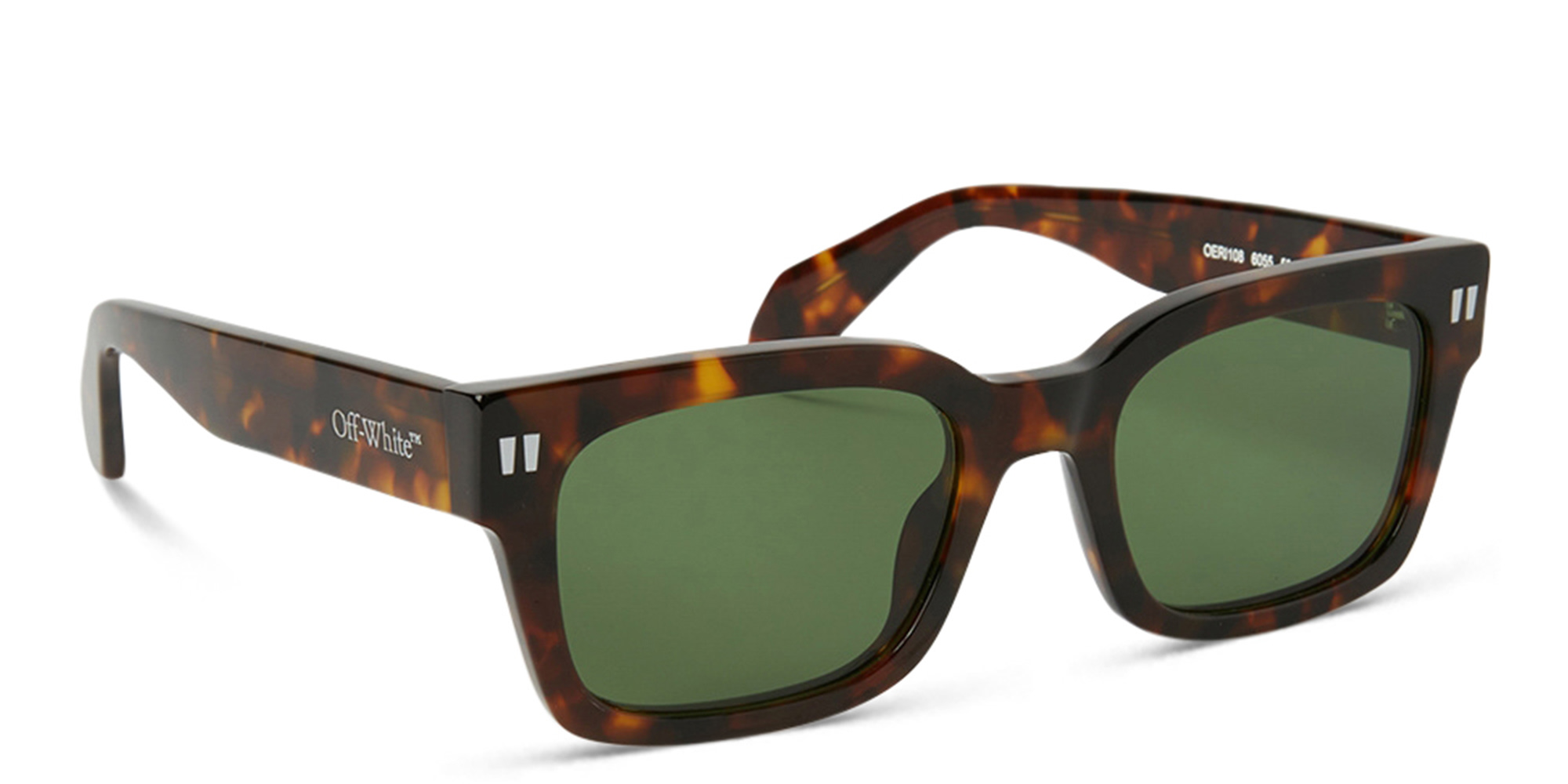 OFF WHITE Midland Unisex Rectangle Sunglasses in Havana – Product Photo 2