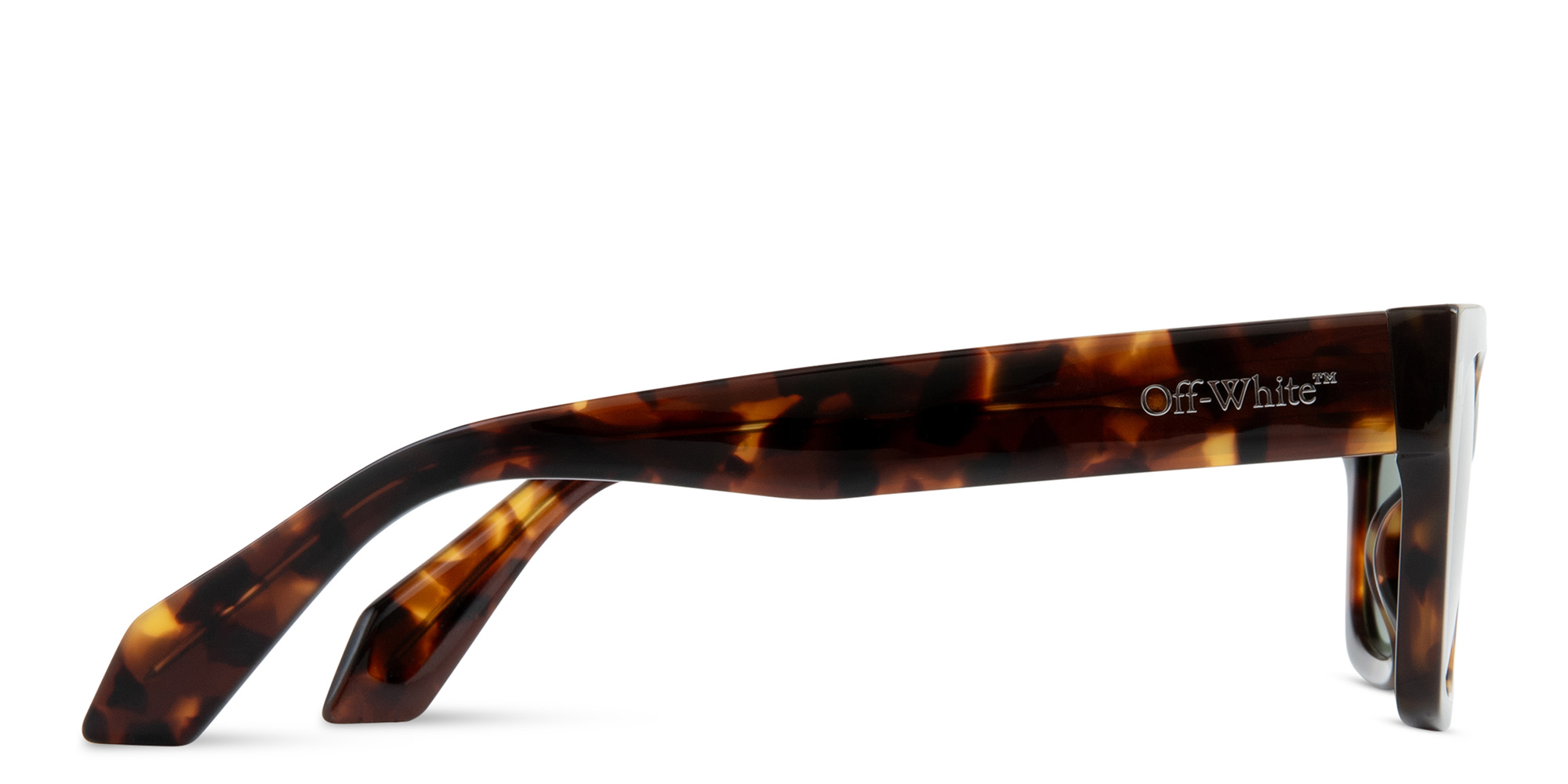 OFF WHITE Midland Unisex Rectangle Sunglasses in Havana – Product Photo 3