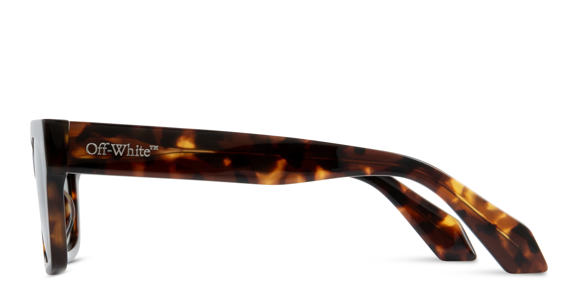 OFF WHITE Midland Unisex Rectangle Sunglasses in Havana – Product Photo 4