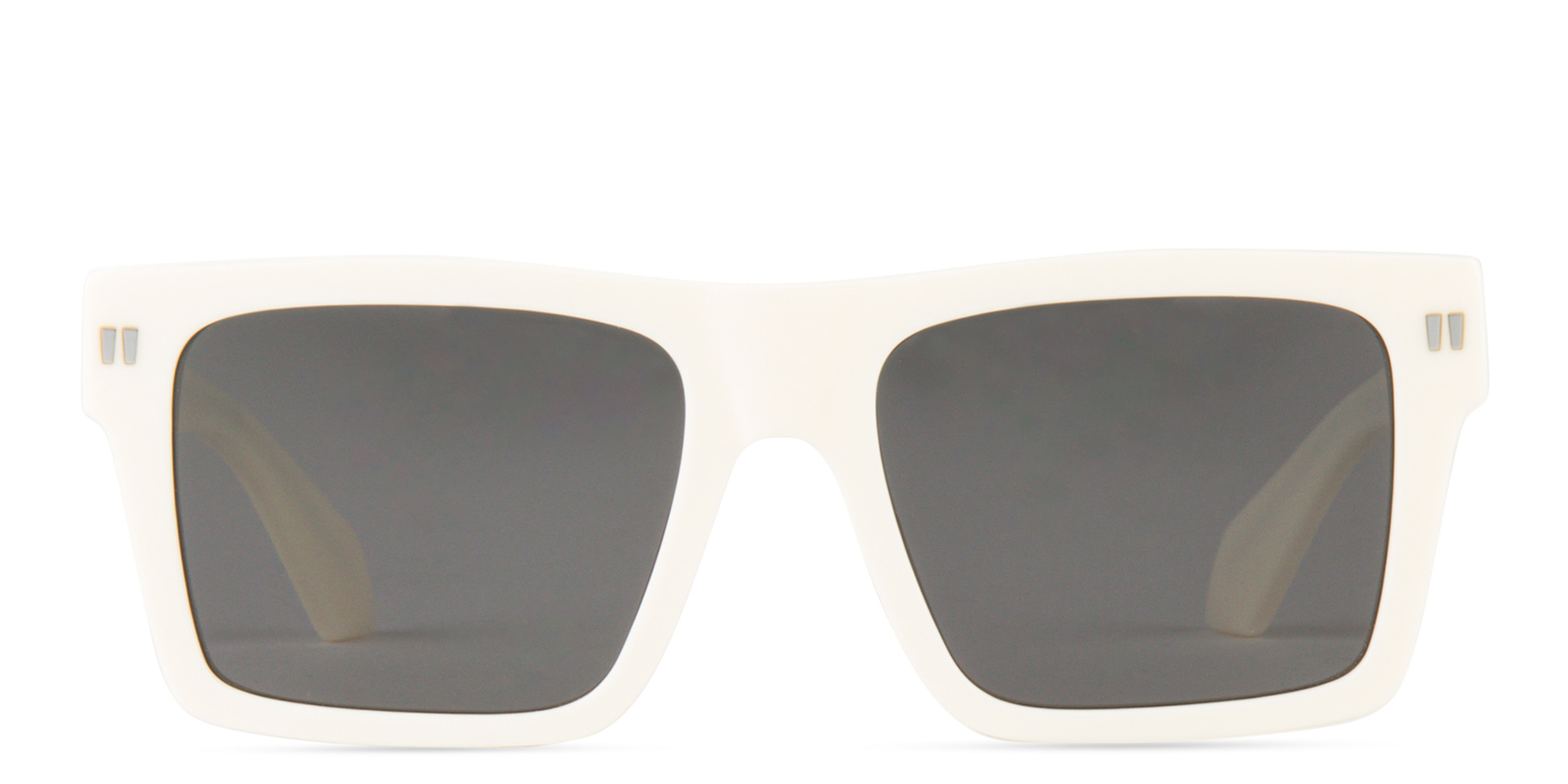 Shop OFF WHITE Lawton Unisex Square Sunglasses in White online.