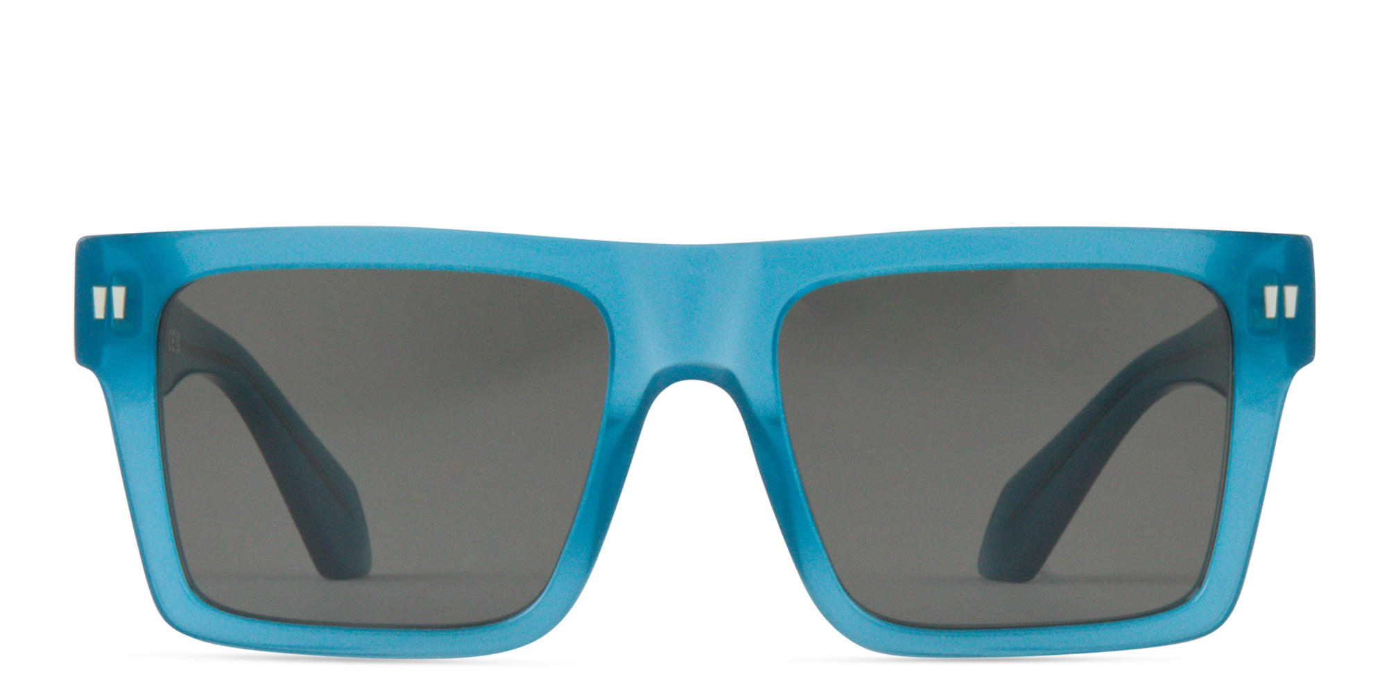 نظارات شمسية لوتن بإطار مربّع للجنسين من أوف وايت بلون أزرق - صورة المنتج 1