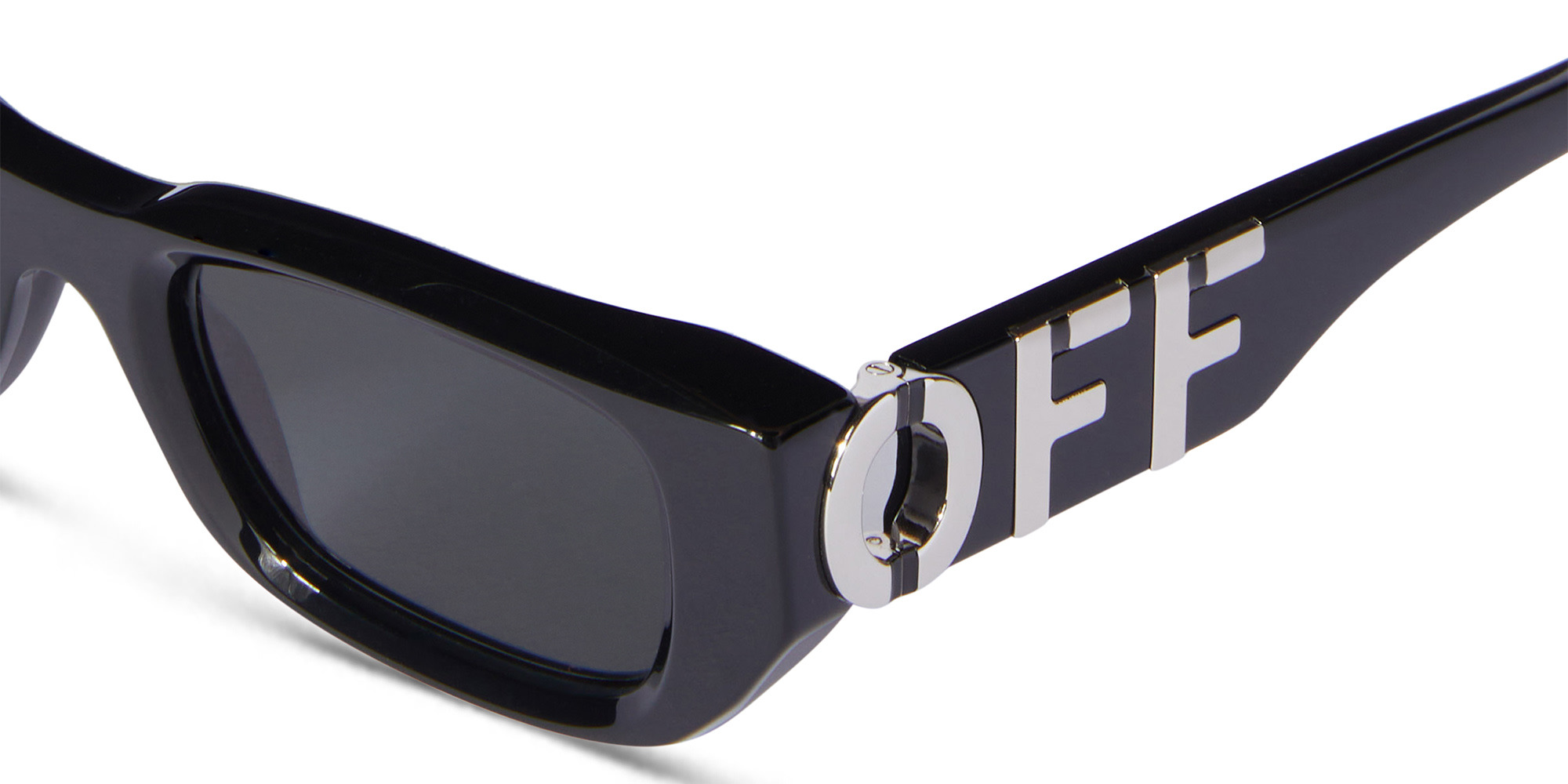 Shop OFF WHITE Fillmore Unisex Rectangle Sunglasses in Black online.