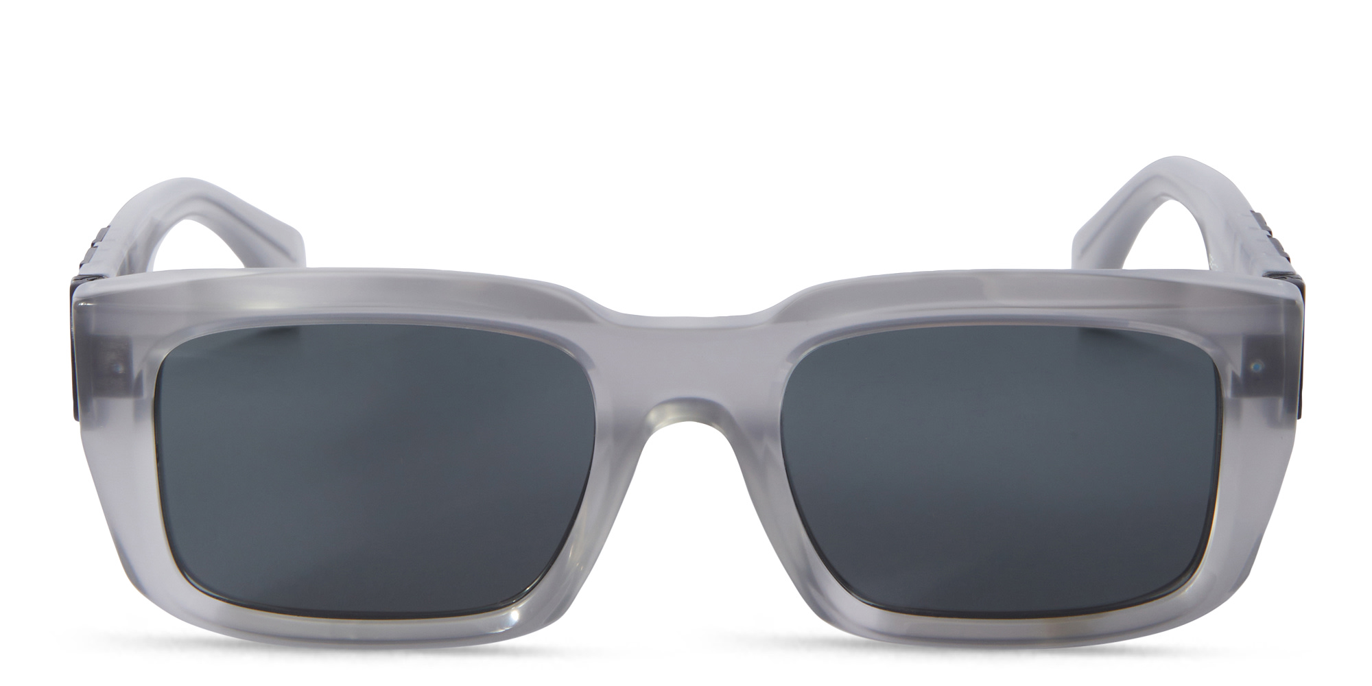Shop OFF WHITE Hays Unisex Rectangle Sunglasses in Grey online.