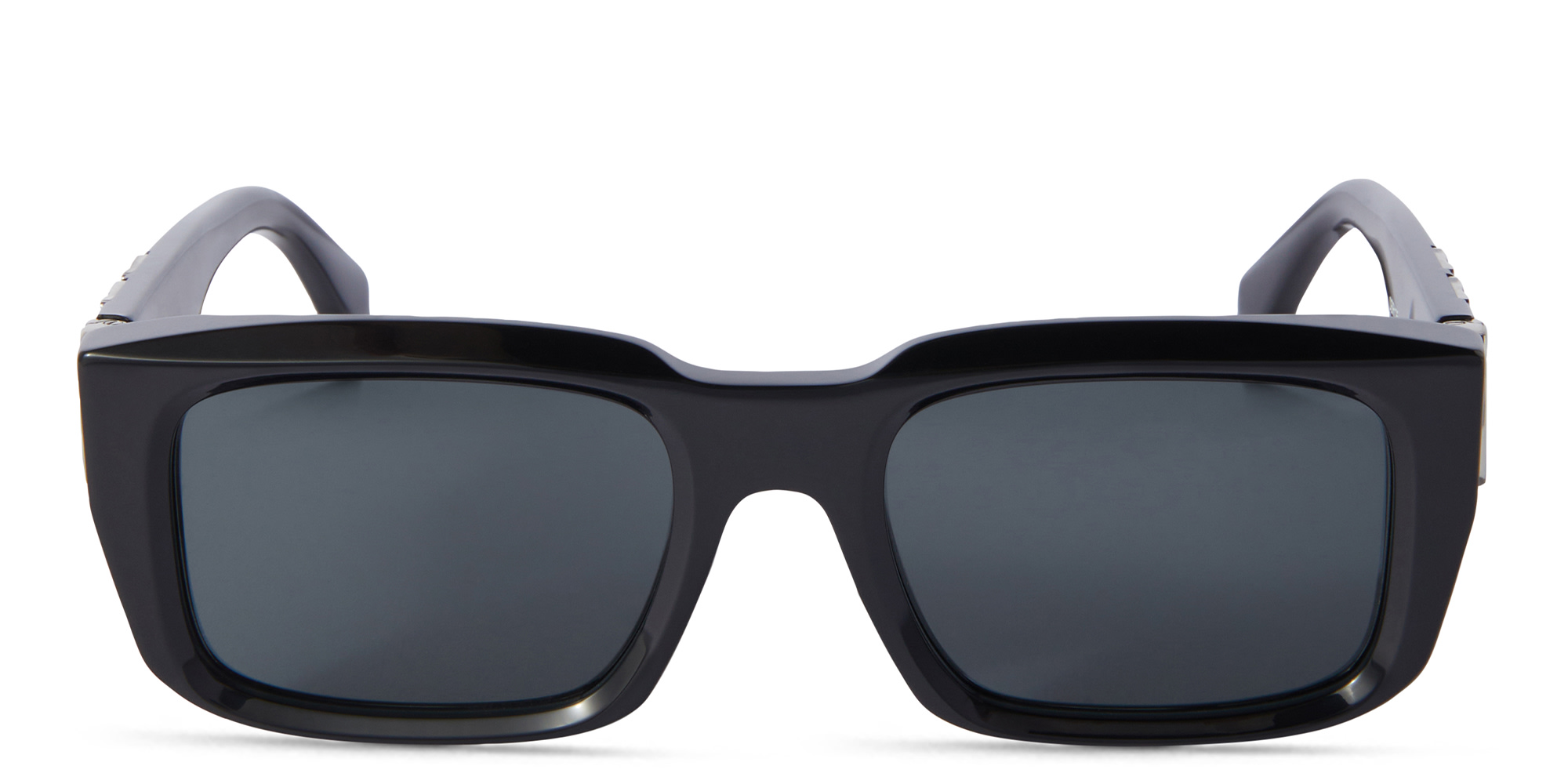 Shop OFF WHITE Hays Unisex Rectangle Sunglasses in Black online.