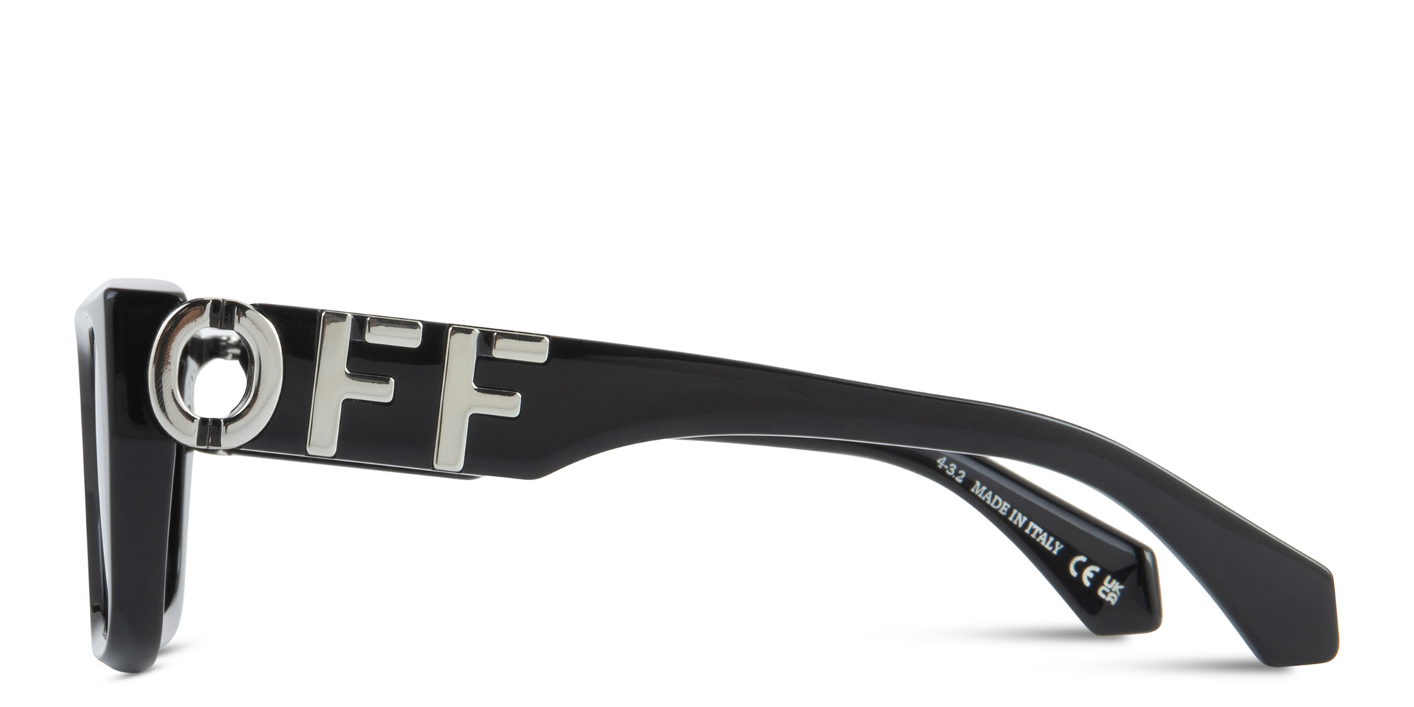 Shop OFF WHITE Hays Unisex Rectangle Sunglasses in Black online.