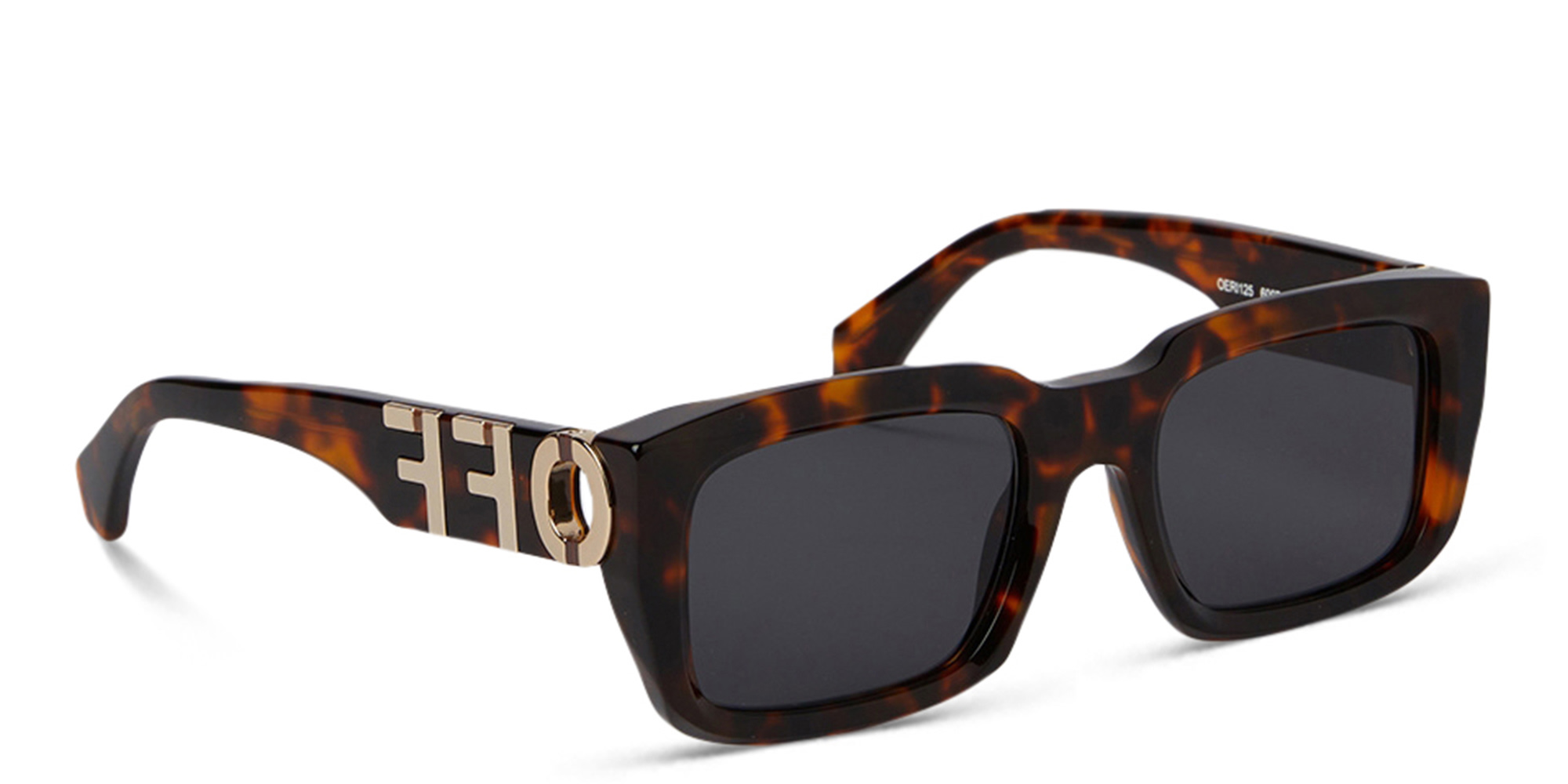 Shop OFF WHITE Hays Unisex Rectangle Sunglasses in Havana online.