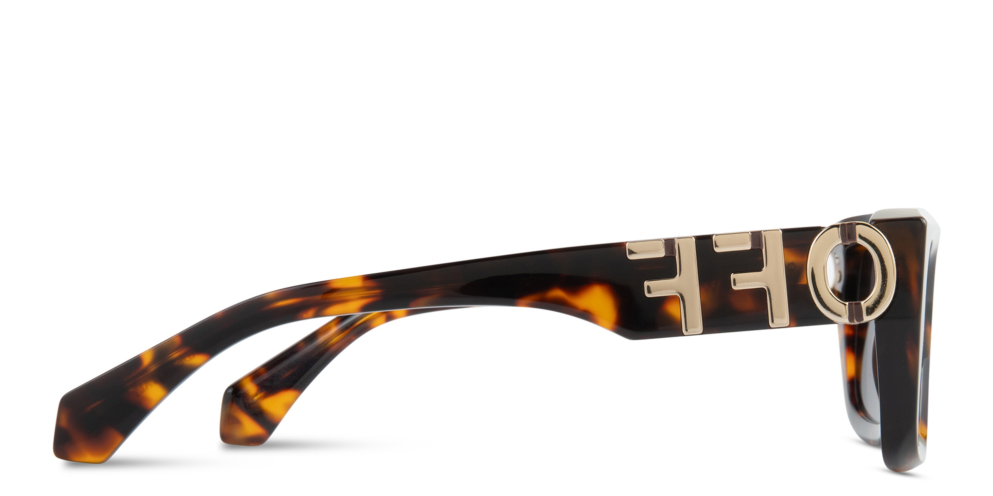 Shop OFF WHITE Hays Unisex Rectangle Sunglasses in Havana online.