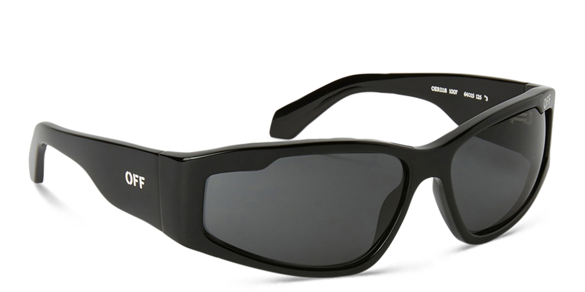 Shop OFF WHITE Kimball Unisex Rectangle Sunglasses in Black online.