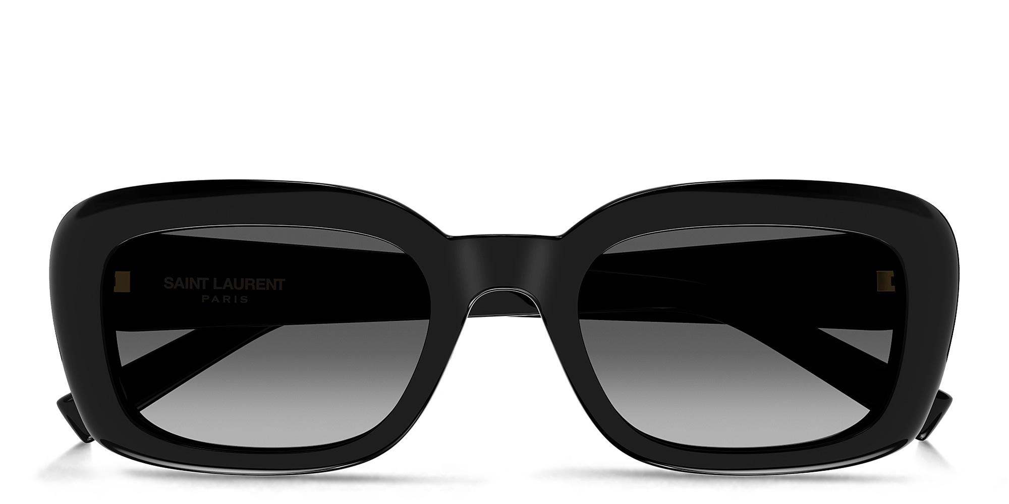SAINT LAURENT Logo Rectangle Sunglasses in Black – Product Photo 1