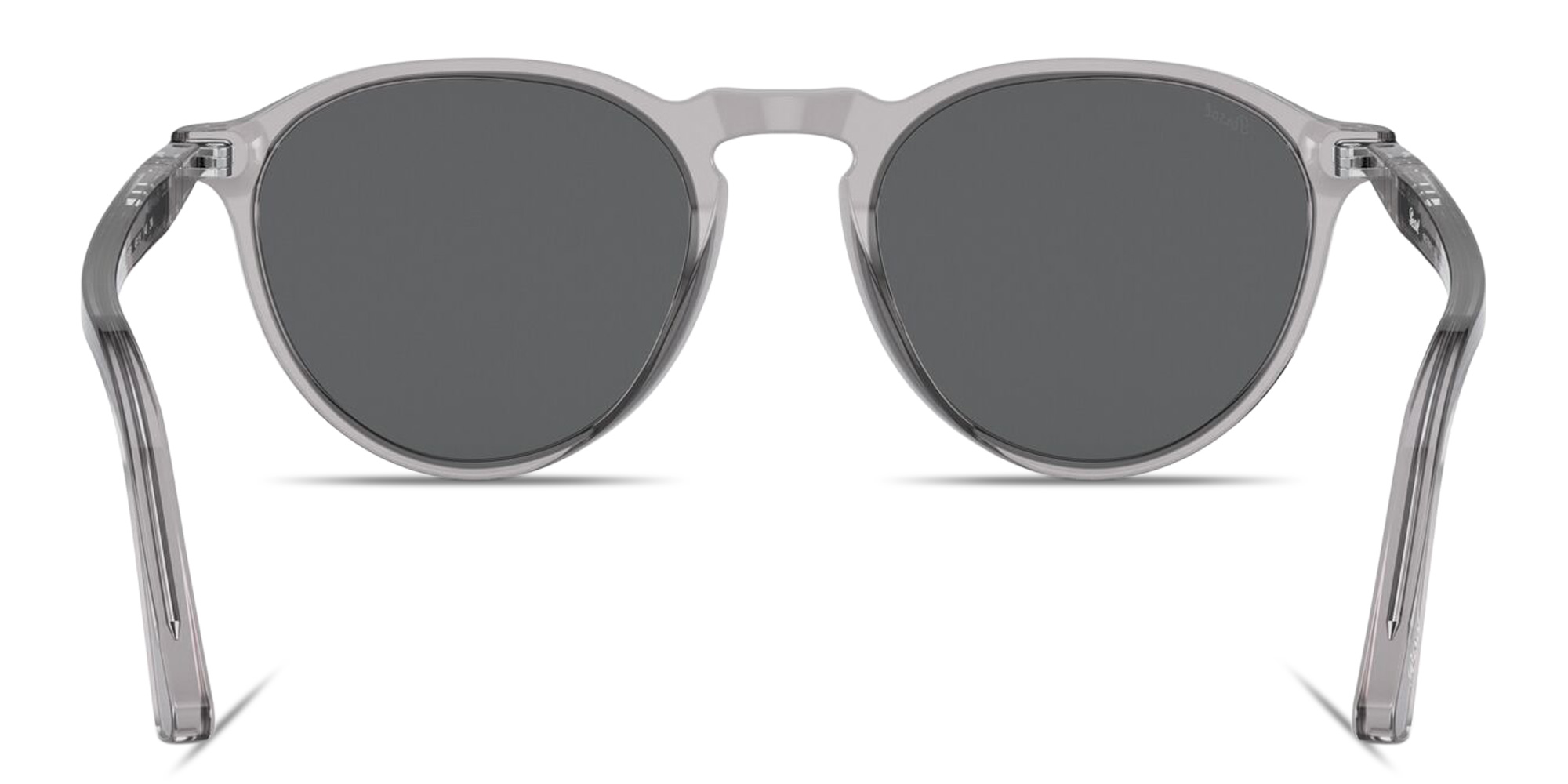 تسوق نظارات شمسية دائرية للجنسين بشعار السهم بيرسول بلون رمادي شفاف أونلاين.