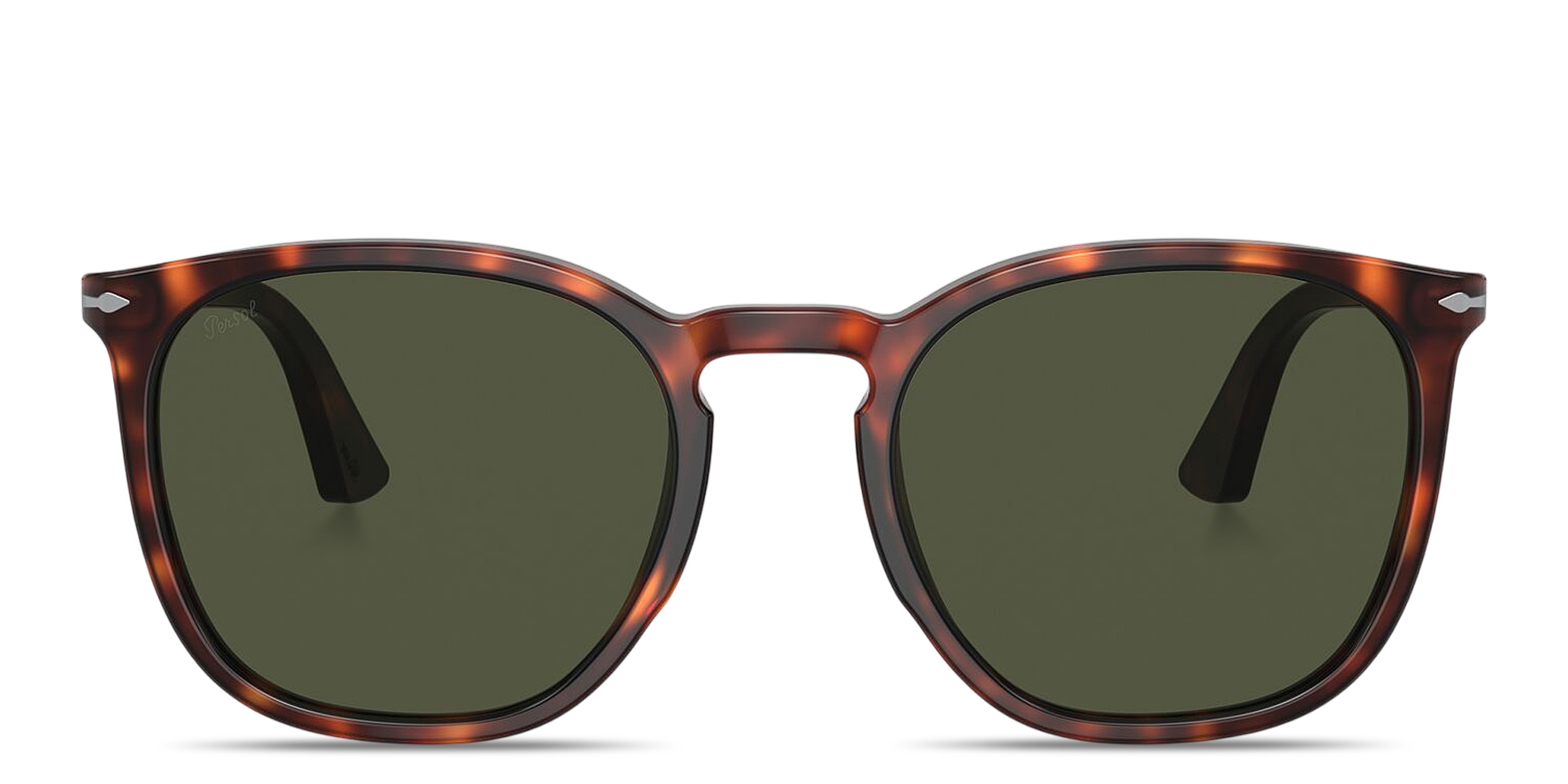 Shop PERSOL Round Sunglasses in Havana online.