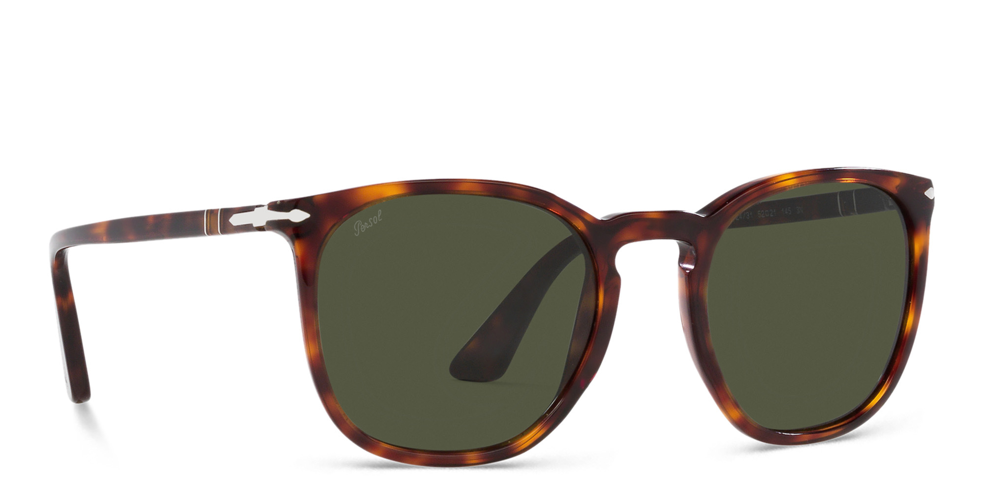 Shop PERSOL Round Sunglasses in Havana online.