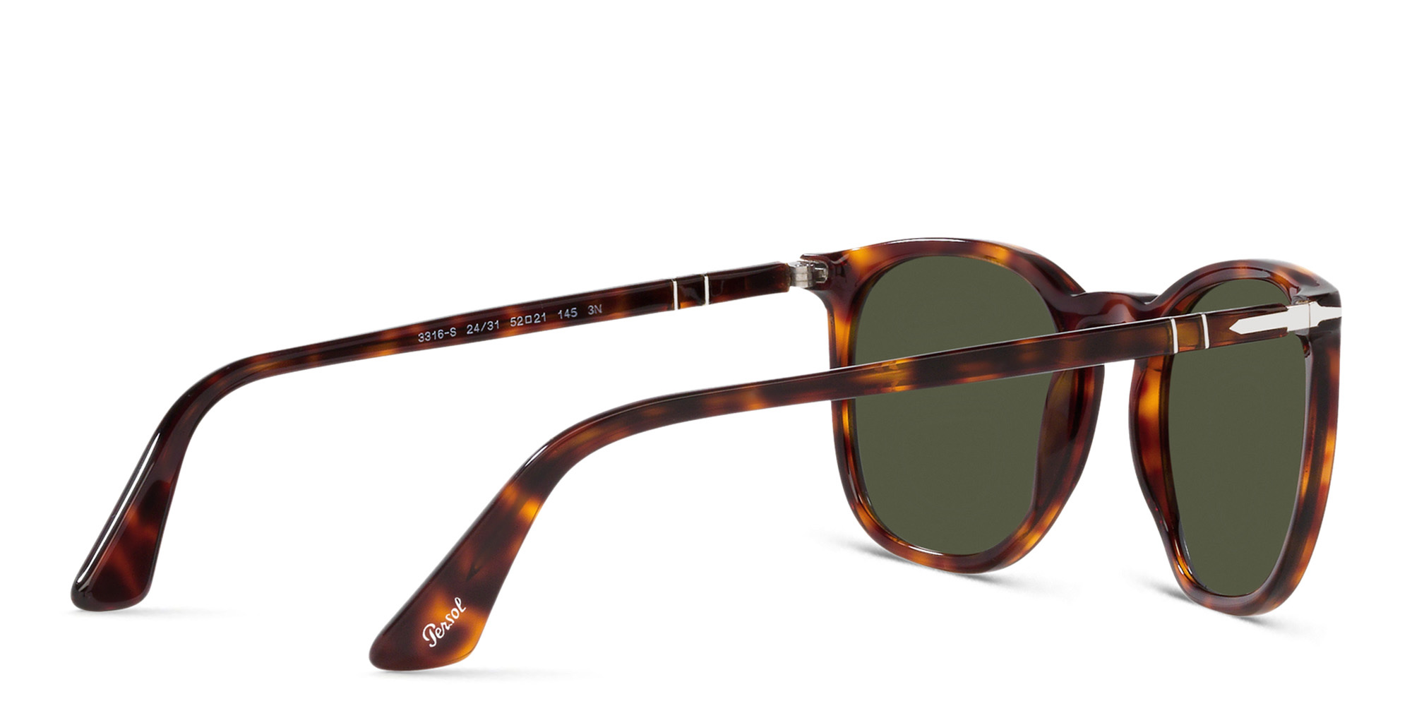 Shop PERSOL Round Sunglasses in Havana online.