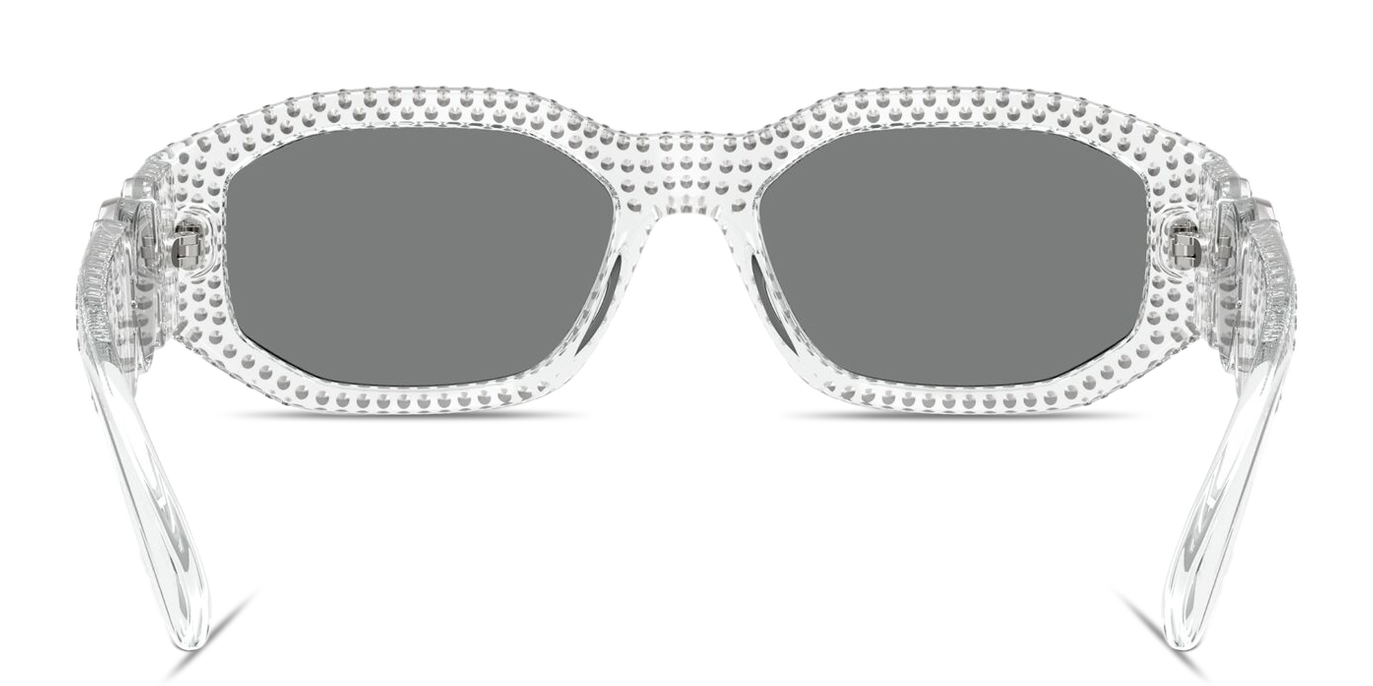 VERSACE Medusa Biggie Irregular Sunglasses in Clear – Product Photo 4