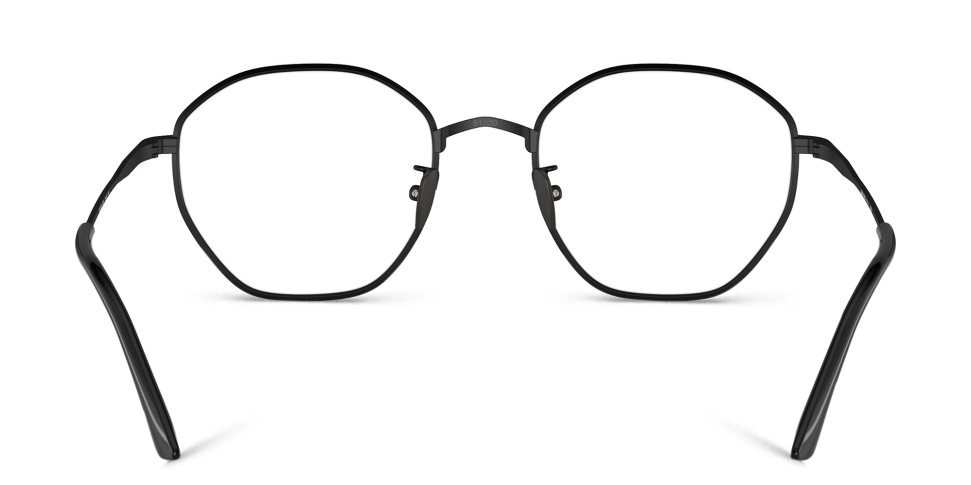 Shop GIORGIO ARMANI Irregular Eyeglasses in Matte Black online.