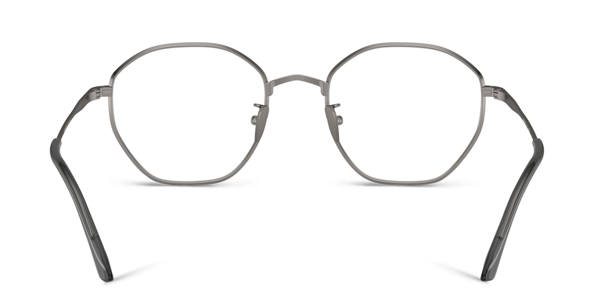 Shop GIORGIO ARMANI Irregular Eyeglasses in Matte Gunmetal online.