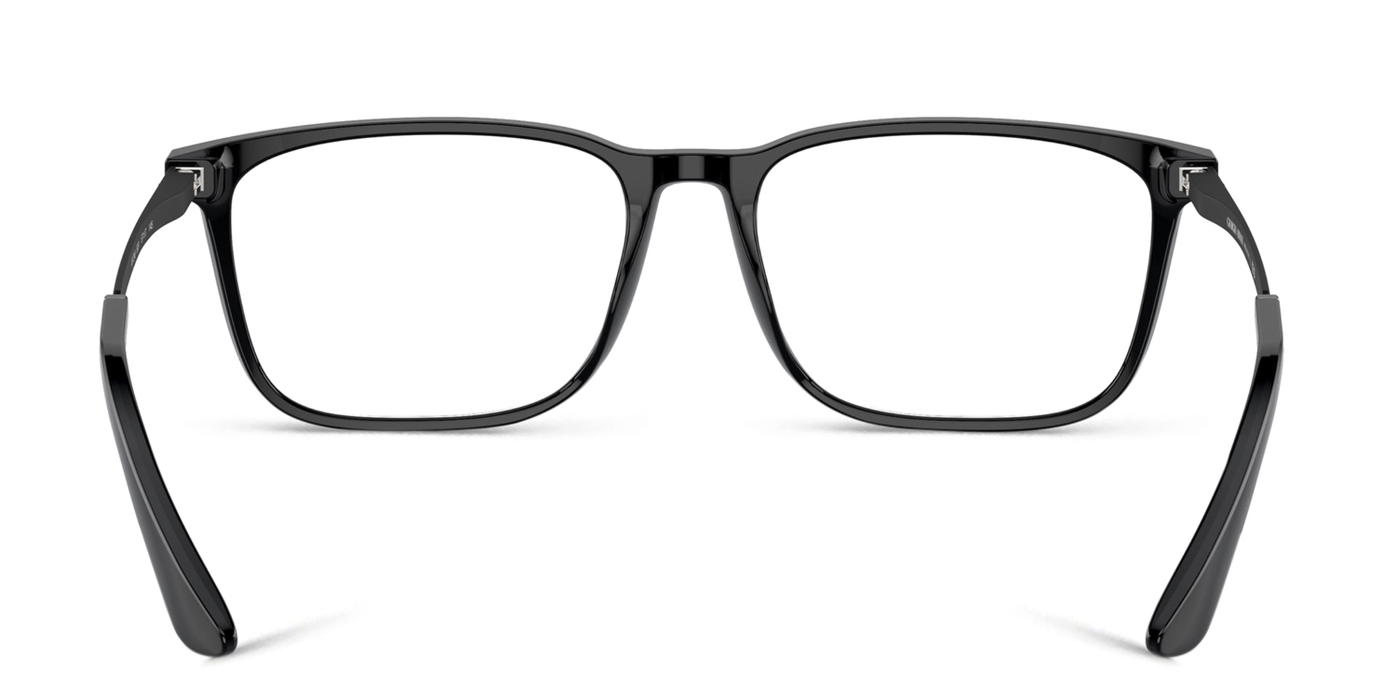GIORGIO ARMANI Wide Rectangle Eyeglasses in Black – Product Photo 4