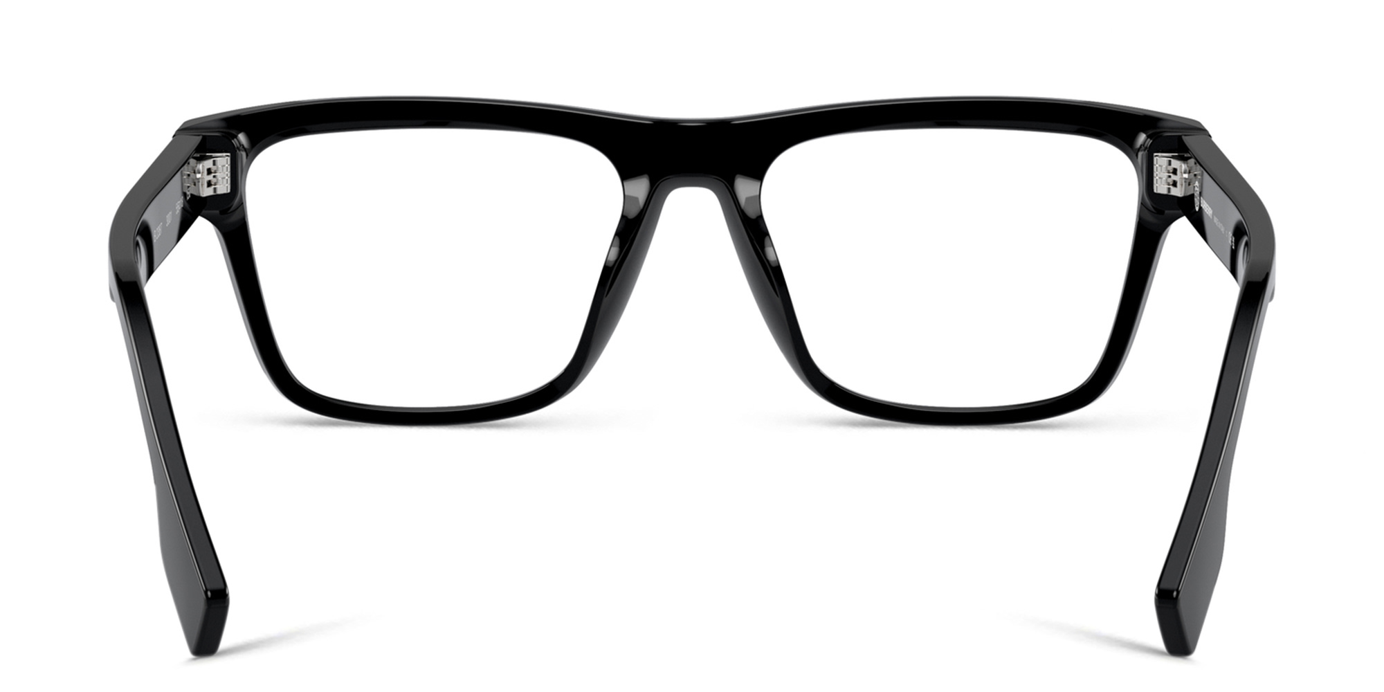 Shop BURBERRY Wide Square Eyeglasses in Black online.