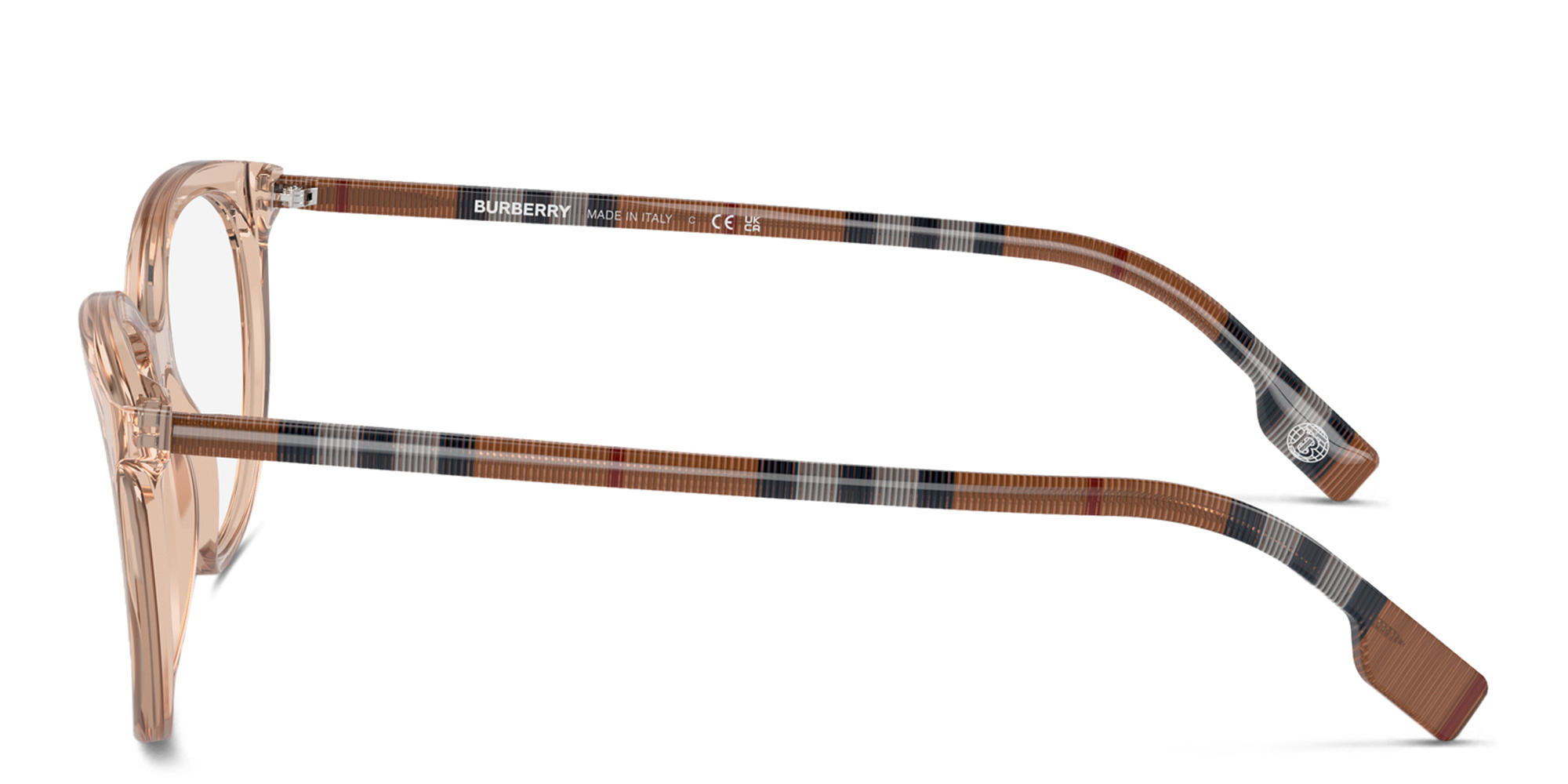 BURBERRY Cat-Eye Eyeglasses in Peach – Product Photo 3