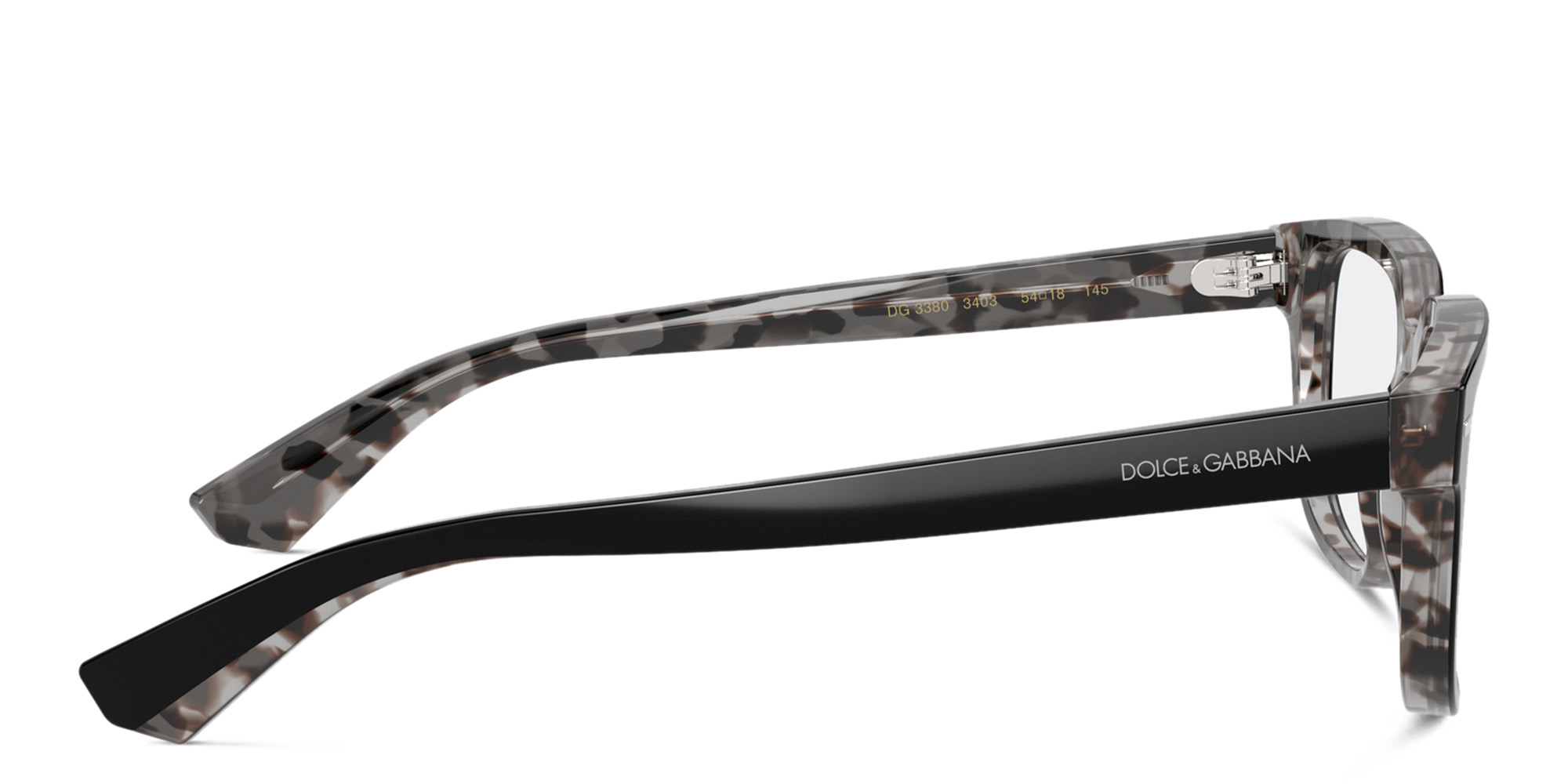 Shop Dolce & Gabbana Square Eyeglasses in Black online.
