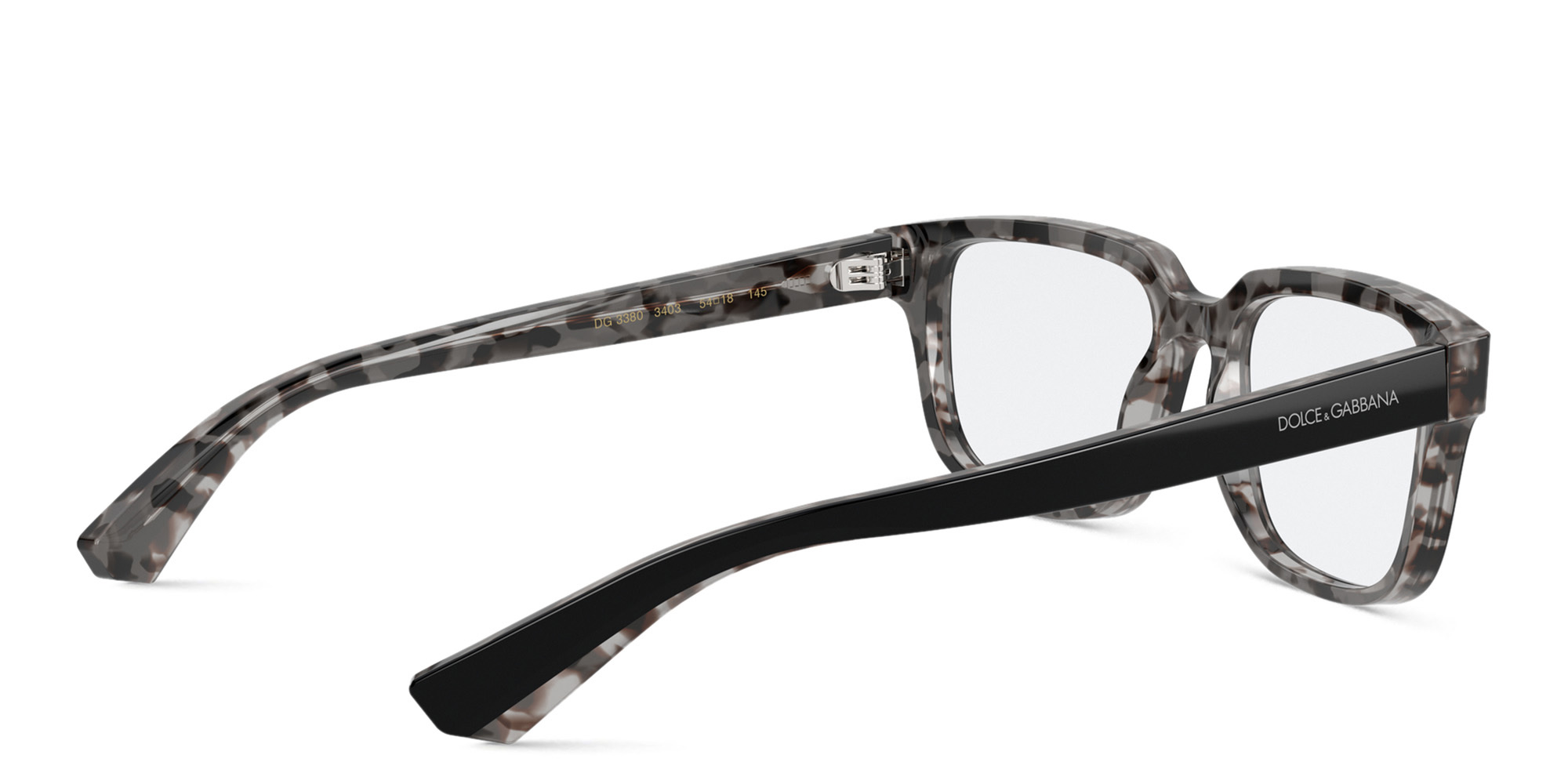 Shop Dolce & Gabbana Square Eyeglasses in Black online.