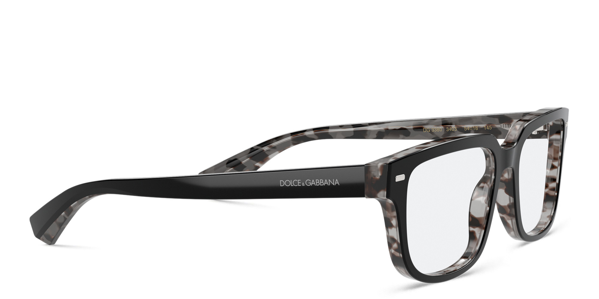 Shop Dolce & Gabbana Square Eyeglasses in Black online.
