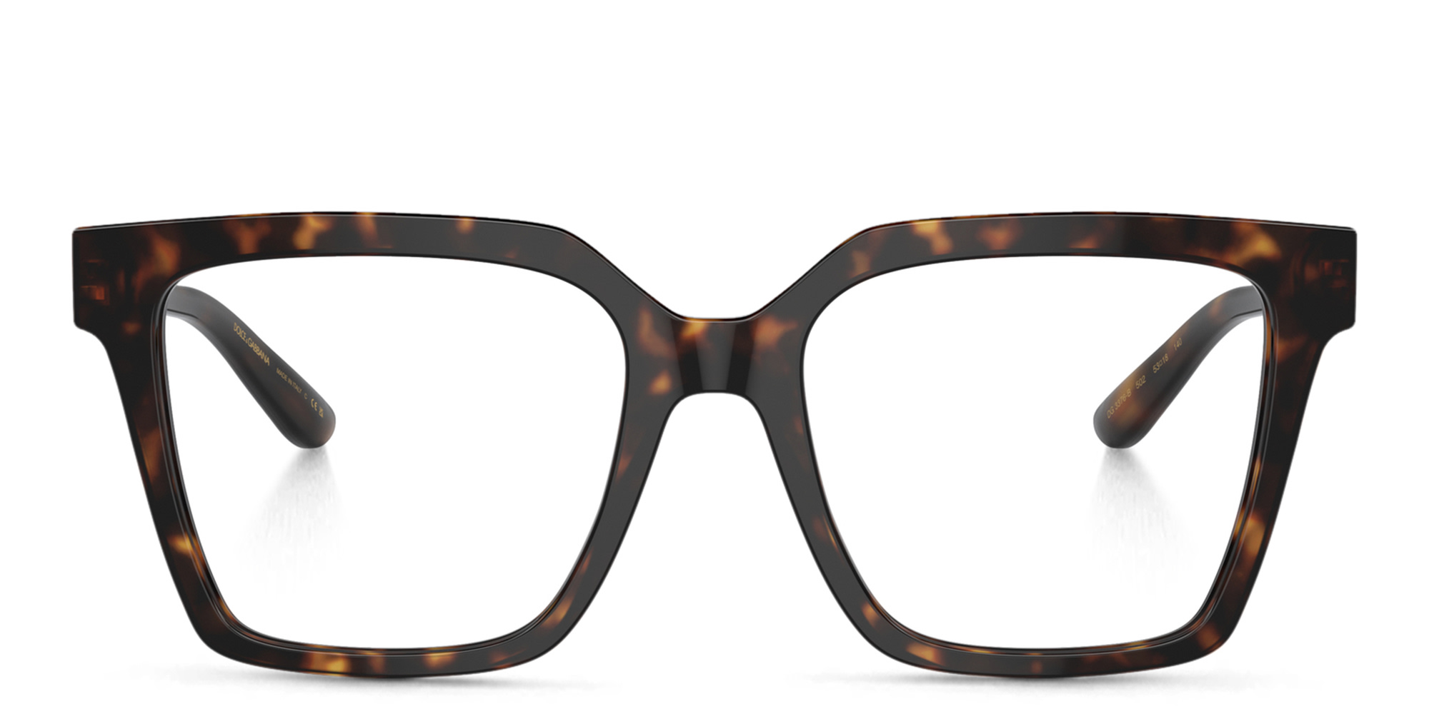 Dolce & Gabbana Square Eyeglasses in Havana – Product Photo 1