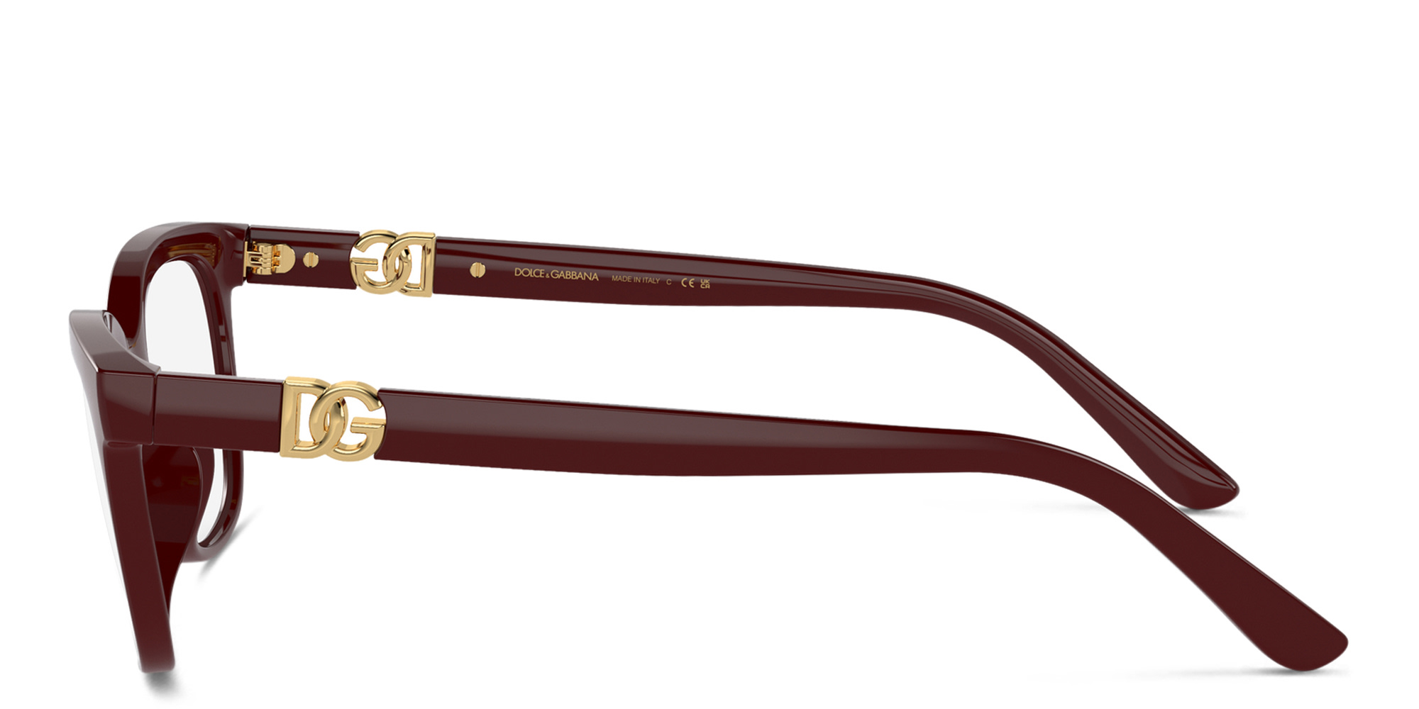 Dolce & Gabbana Butterfly Eyeglasses in Bordeaux – Product Photo 3