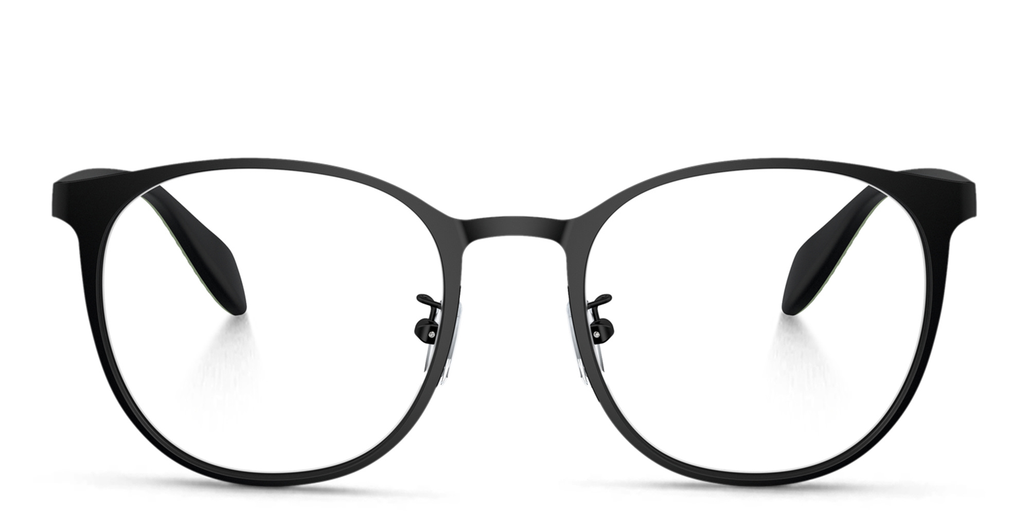 Shop Emporio Armani Panthos Eyeglasses in Matte Black online.