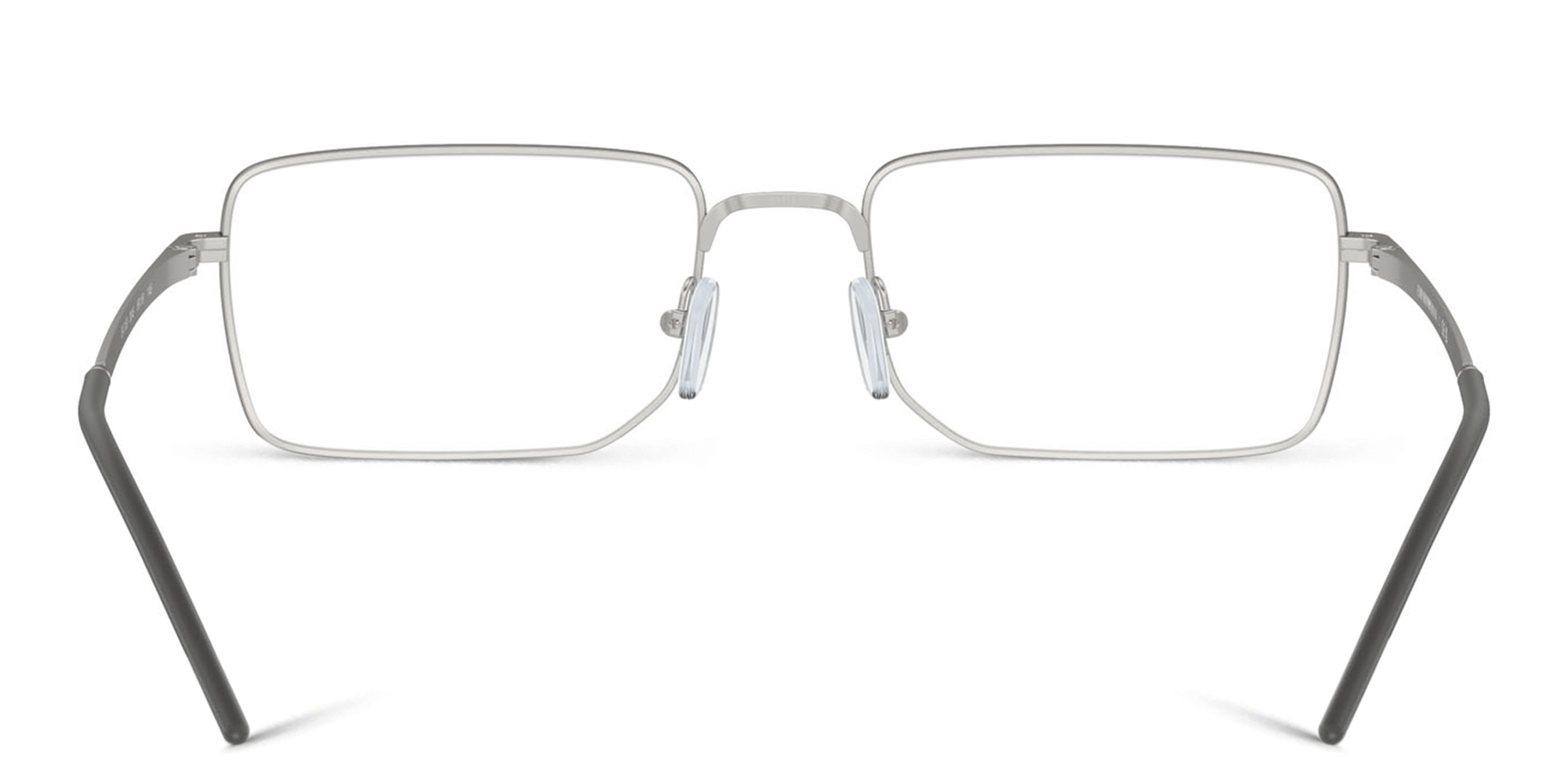 Emporio Armani Wide Rectangle Eyeglasses in Matte Silver – Product Photo 4