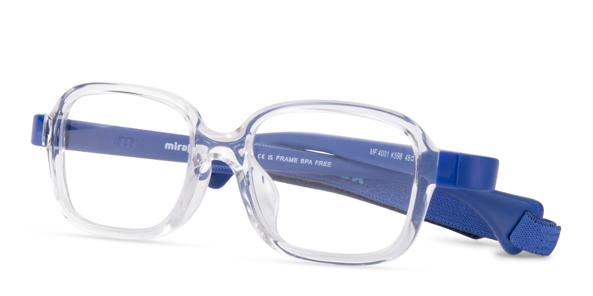 Shop Mira Flex Kids Rectangle Eyeglasses in Clear online.