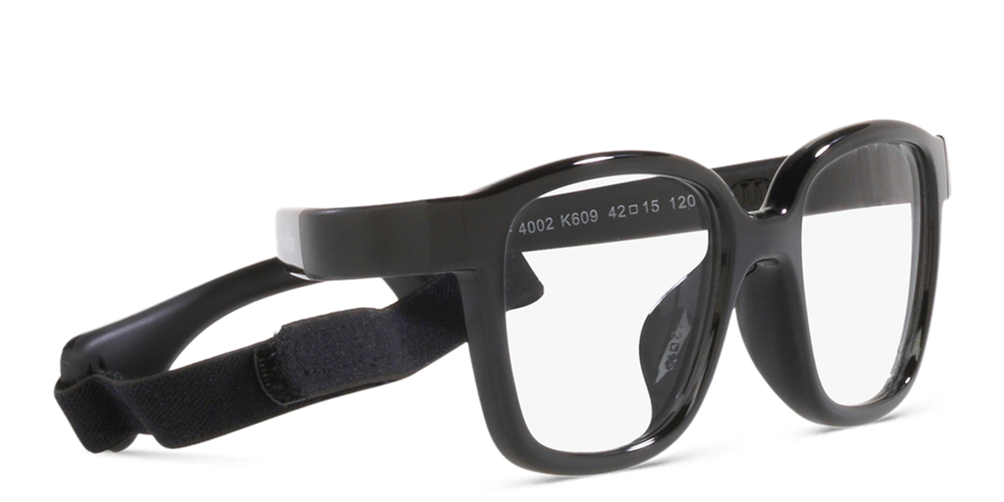 Shop Mira Flex Logo Kids Square Eyeglasses in Black online.