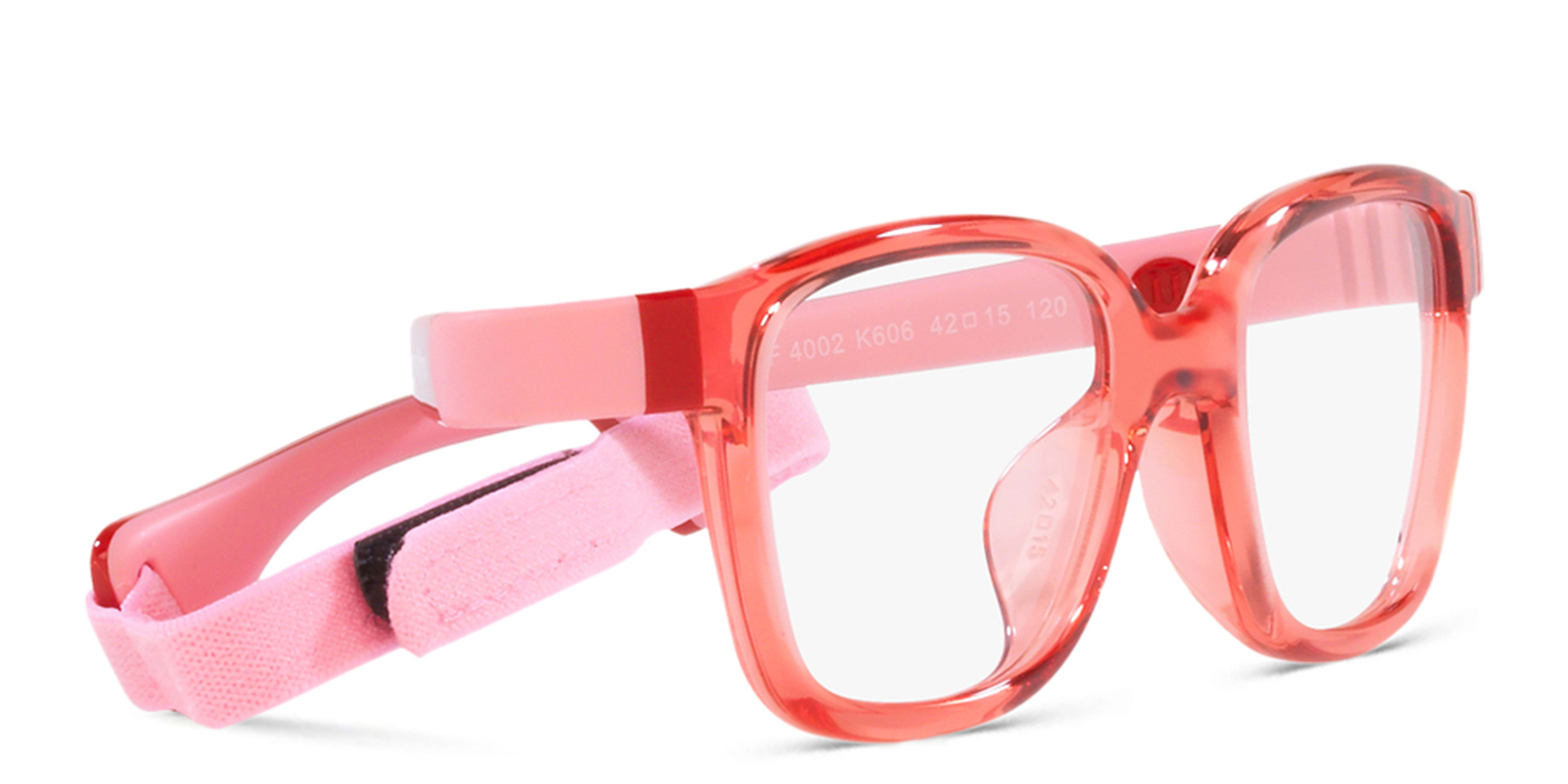 Shop Mira Flex Logo Kids Square Eyeglasses in Red online.