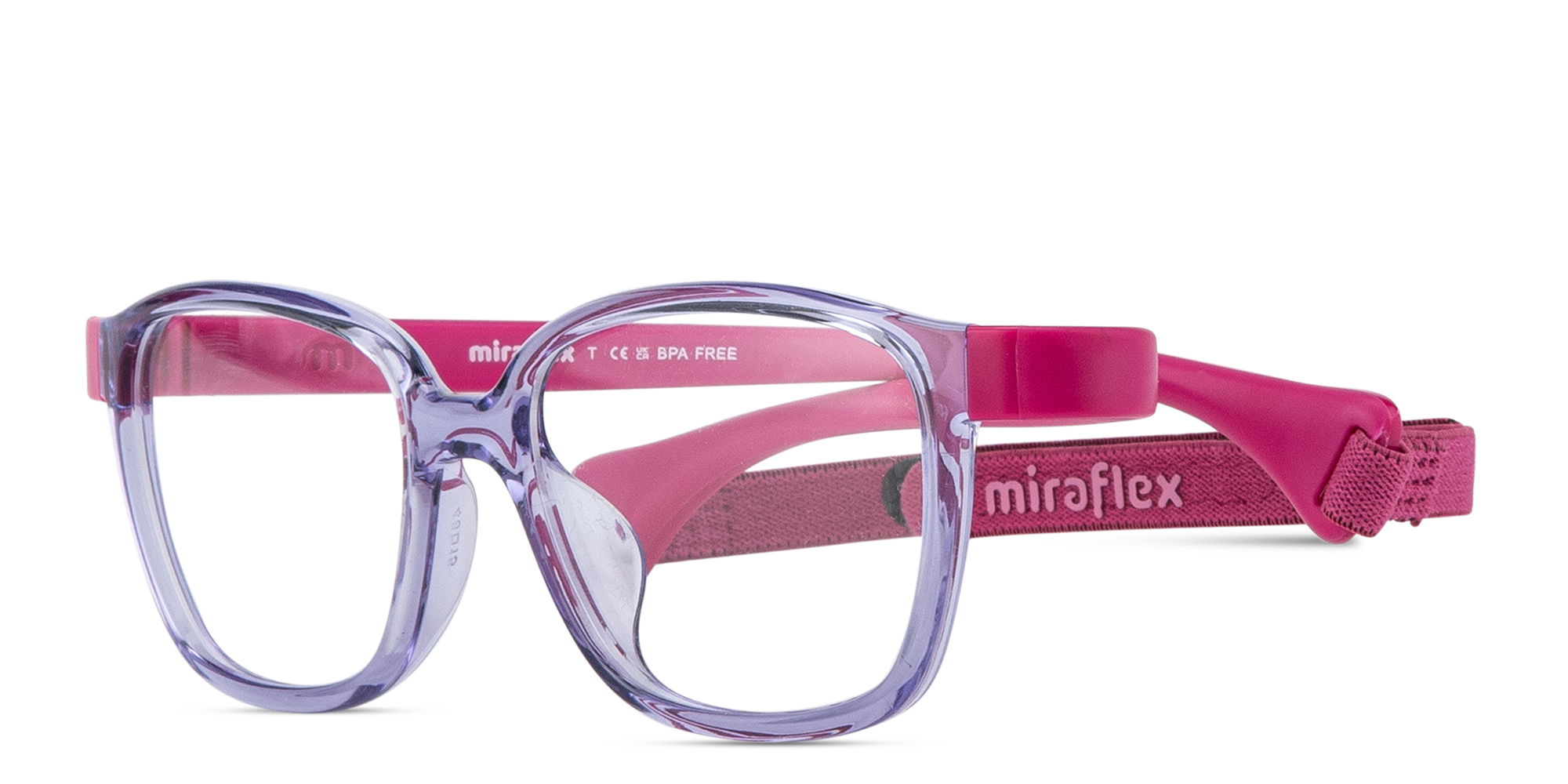 Mira Flex Flexible & Safe Kids Square Eyeglasses in Lilac – Product Photo 4