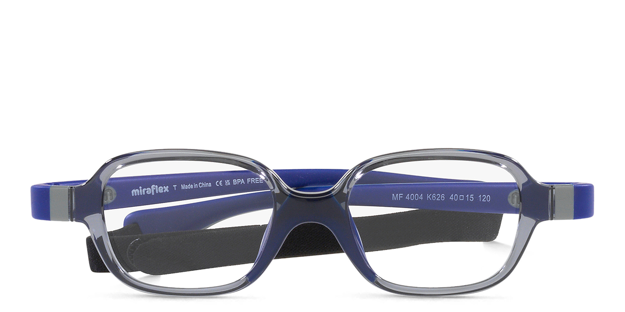 Mira Flex Logo Kids Rectangle Eyeglasses in Grey – Product Photo 1