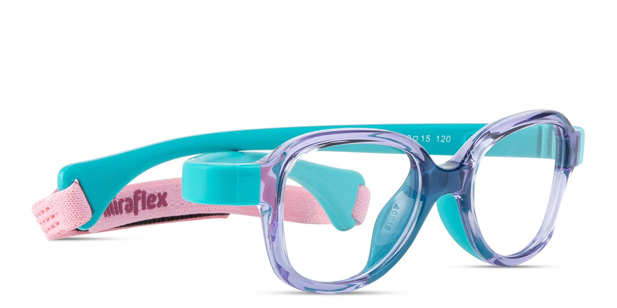 Shop Mira Flex Logo Kids Square Eyeglasses in Green online.