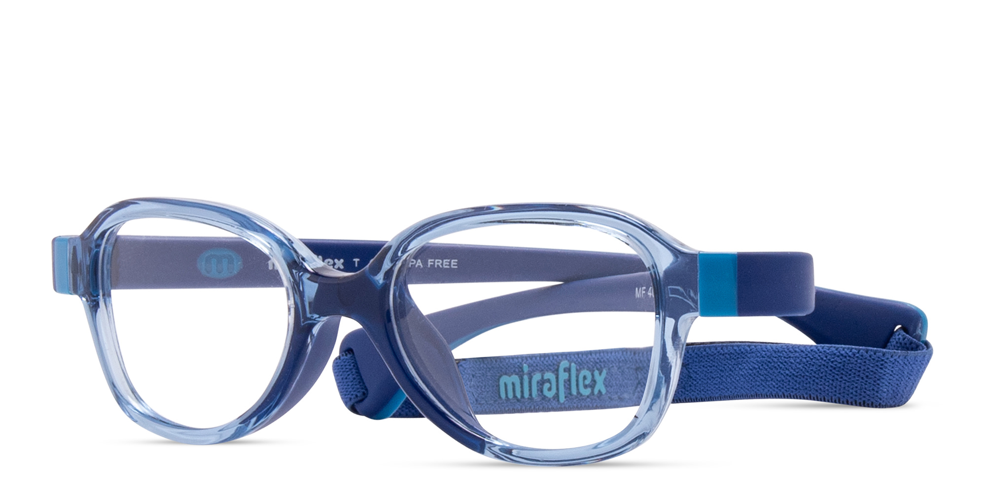 Shop Mira Flex Flexible & Safe Kids Square Eyeglasses in Blue online.
