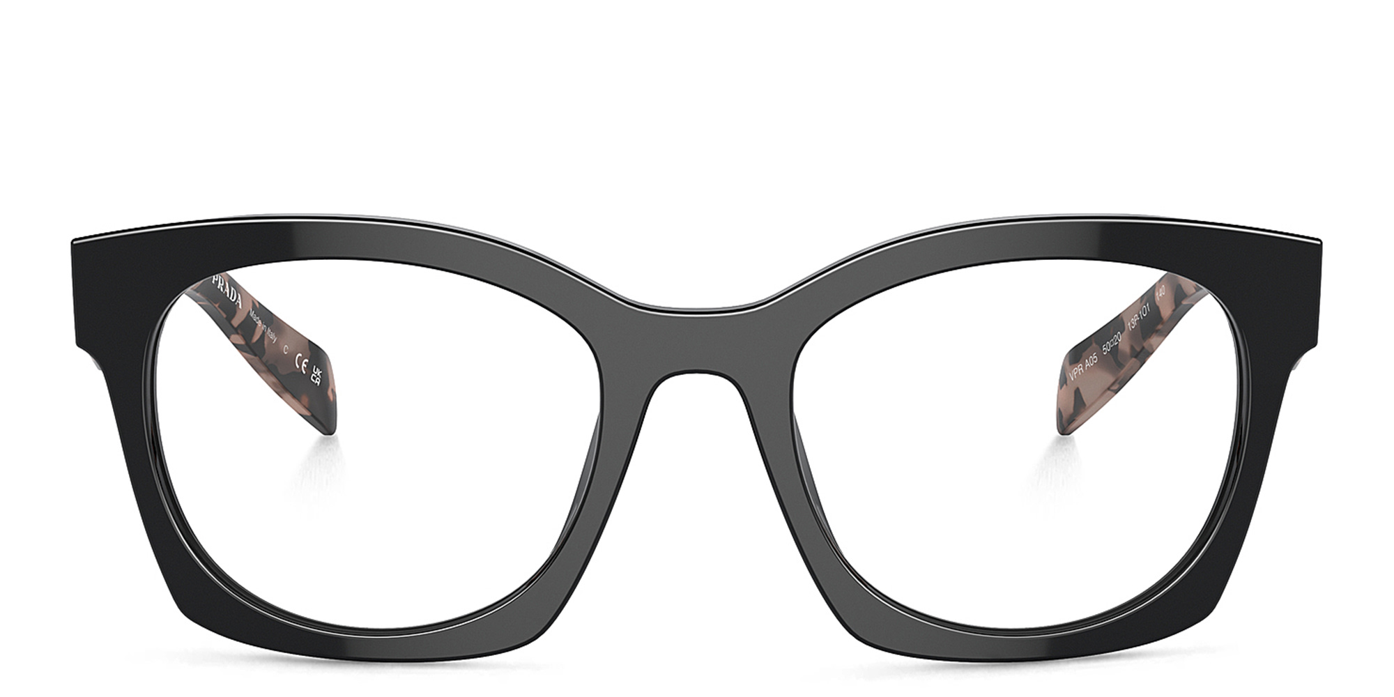 نظارات طبية غير منتظمة من برادا بلون أسود - صورة المنتج 1
