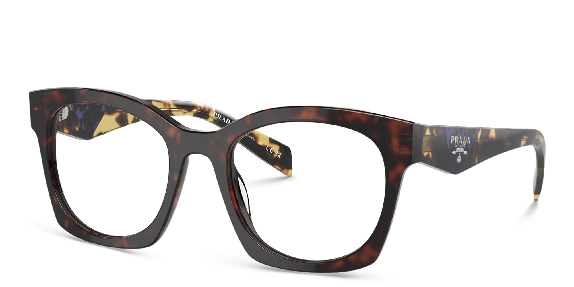 PRADA Irregular Eyeglasses in Havana – Product Photo 2