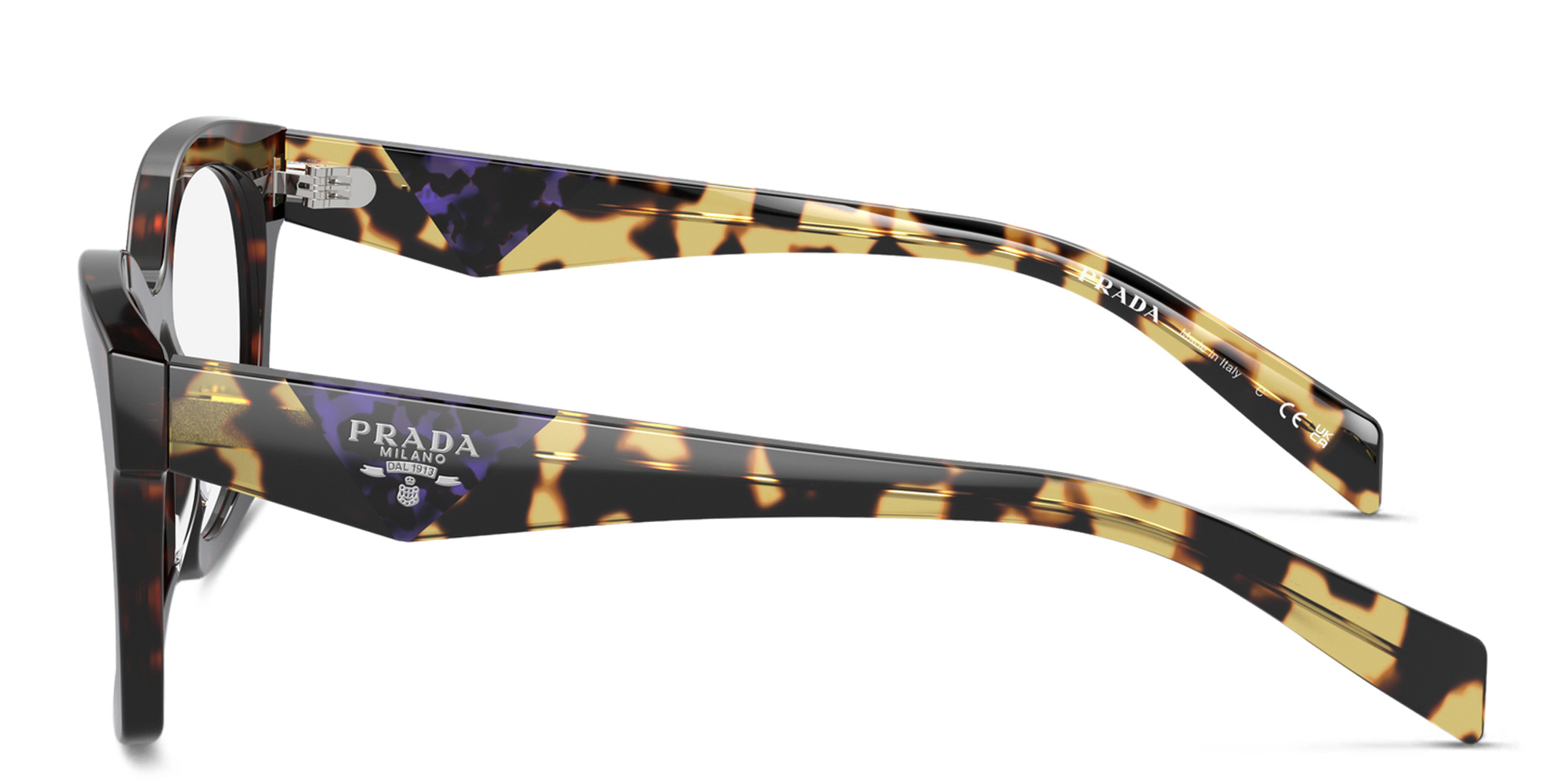 PRADA Irregular Eyeglasses in Havana – Product Photo 3