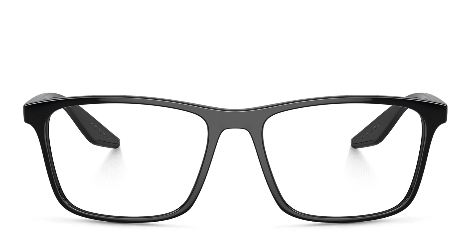 Prada Linea Rossa Wide Pillow Eyeglasses in Black – Product Photo 1
