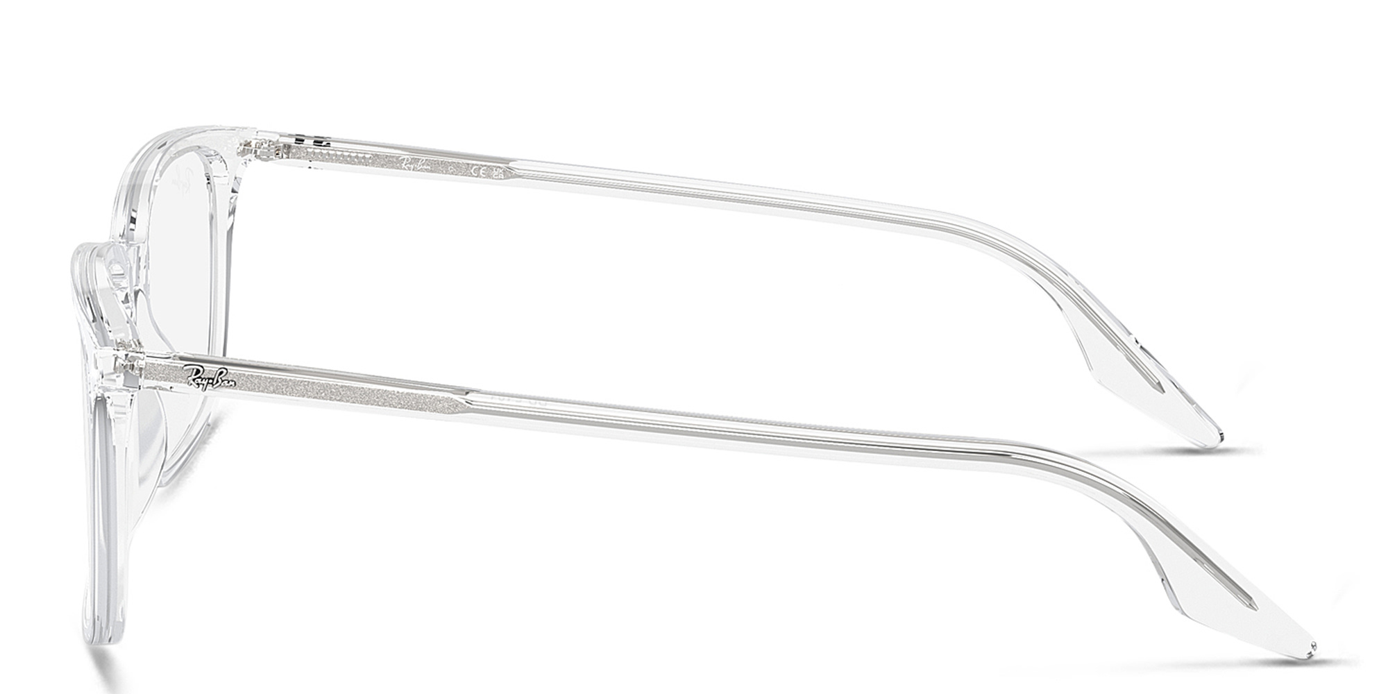 نظارات طبية مستطيلة للجنسين من راي بان بلون شفاف - صورة المنتج 3