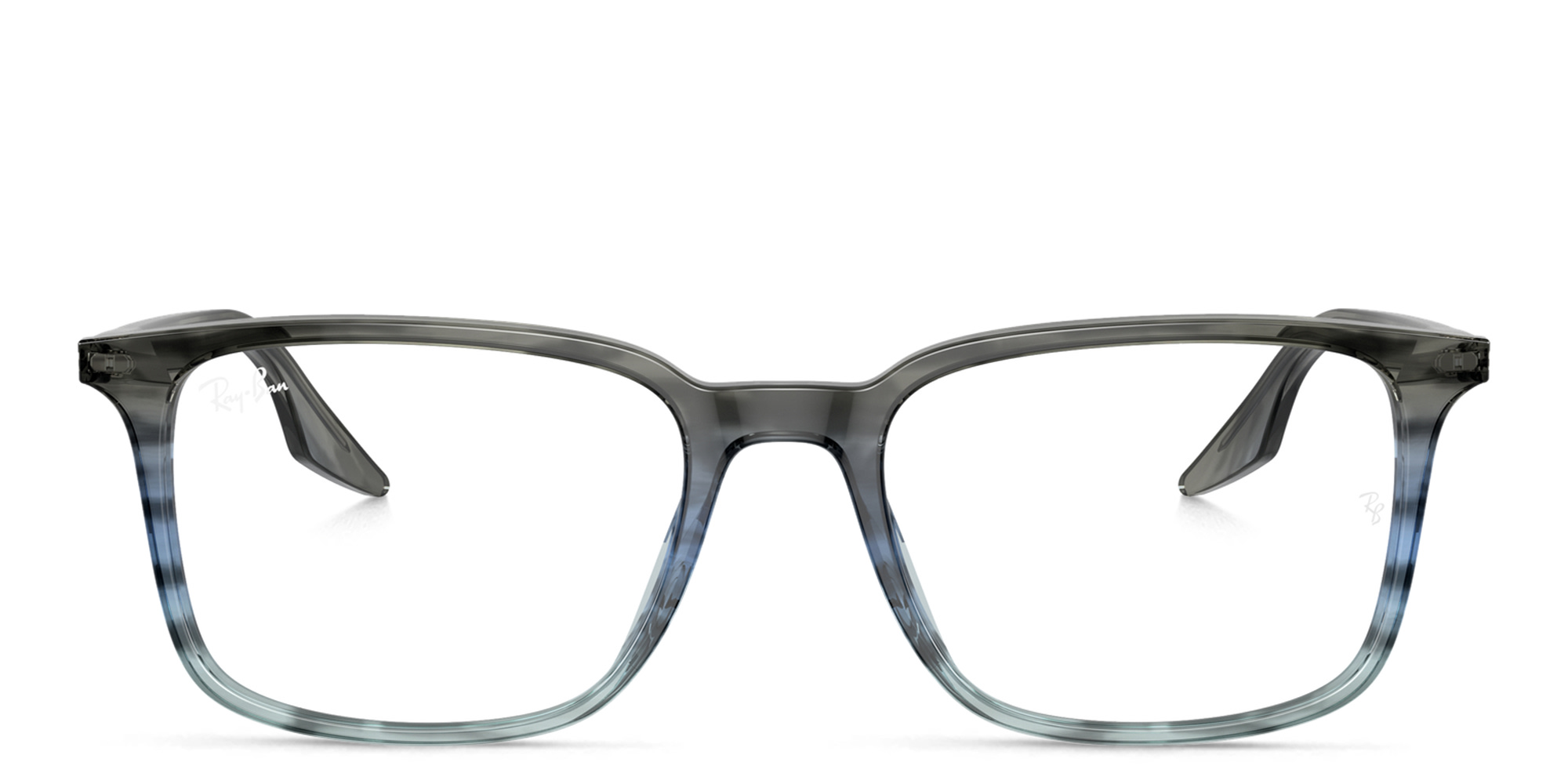 Shop Ray-Ban Unisex Rectangle Eyeglasses in Grey online.