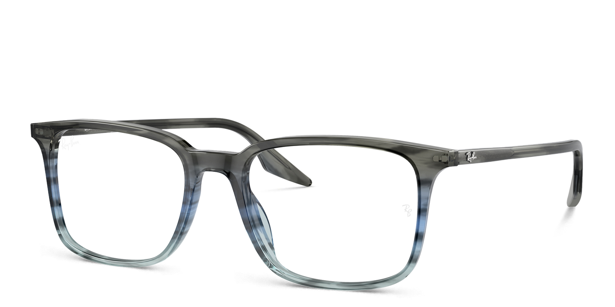 Shop Ray-Ban Unisex Rectangle Eyeglasses in Grey online.