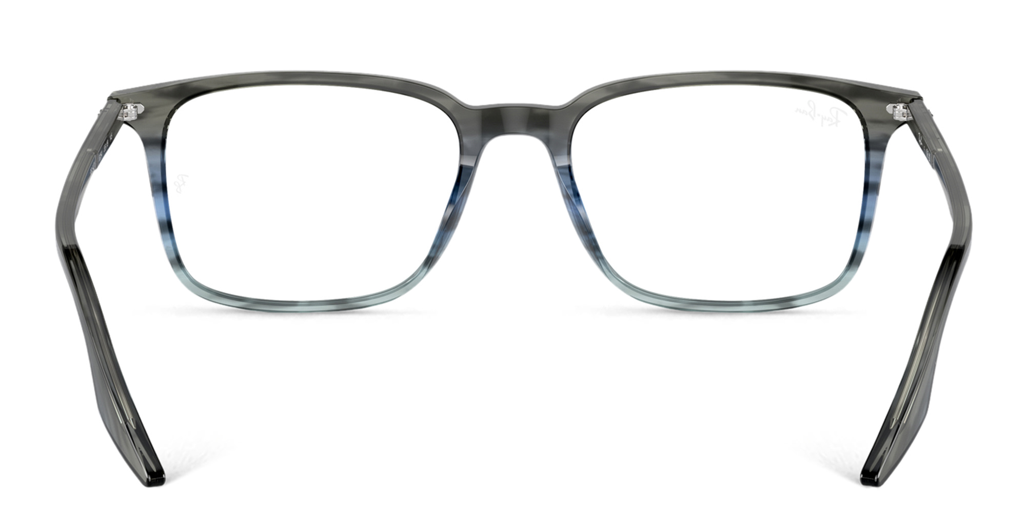 Shop Ray-Ban Unisex Rectangle Eyeglasses in Grey online.