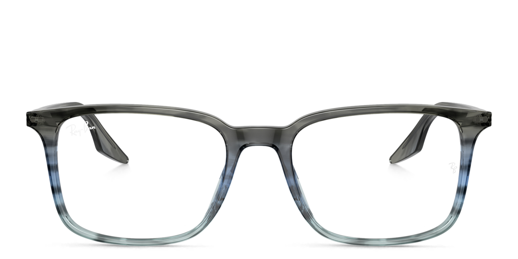 Ray-Ban Unisex Wide Rectangle Eyeglasses in Grey – Product Photo 1